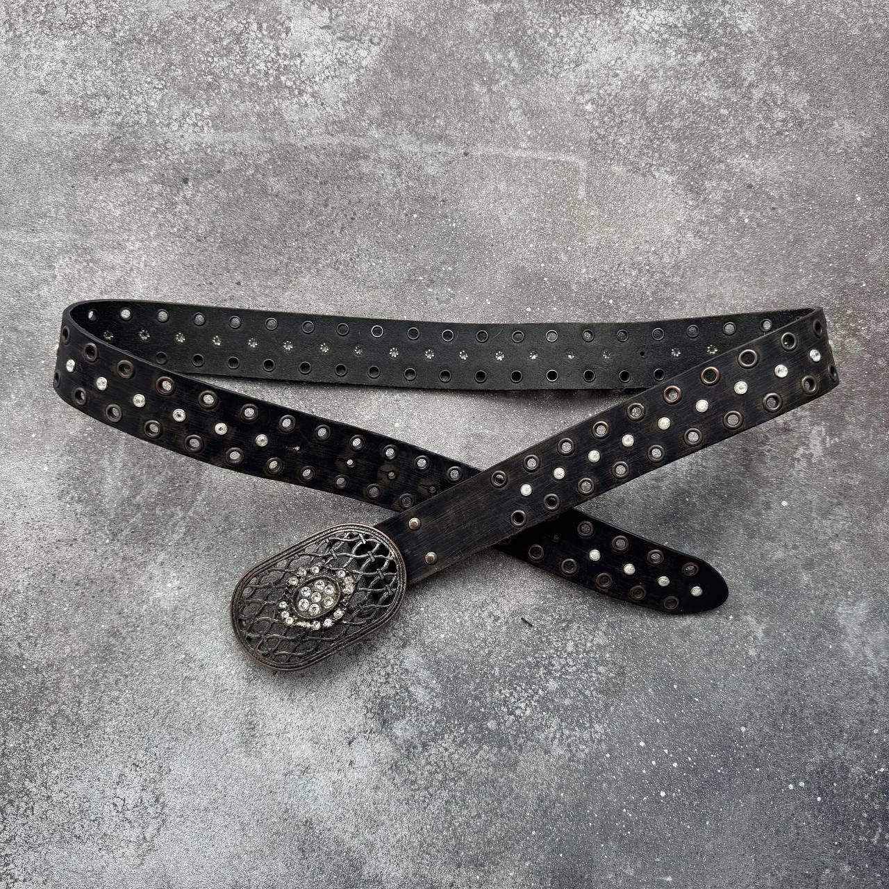 Hysteric Glamour Amazing Vintage Faded Leather Y2K Grunge Leather Belt Size ONE SIZE - 4 Thumbnail
