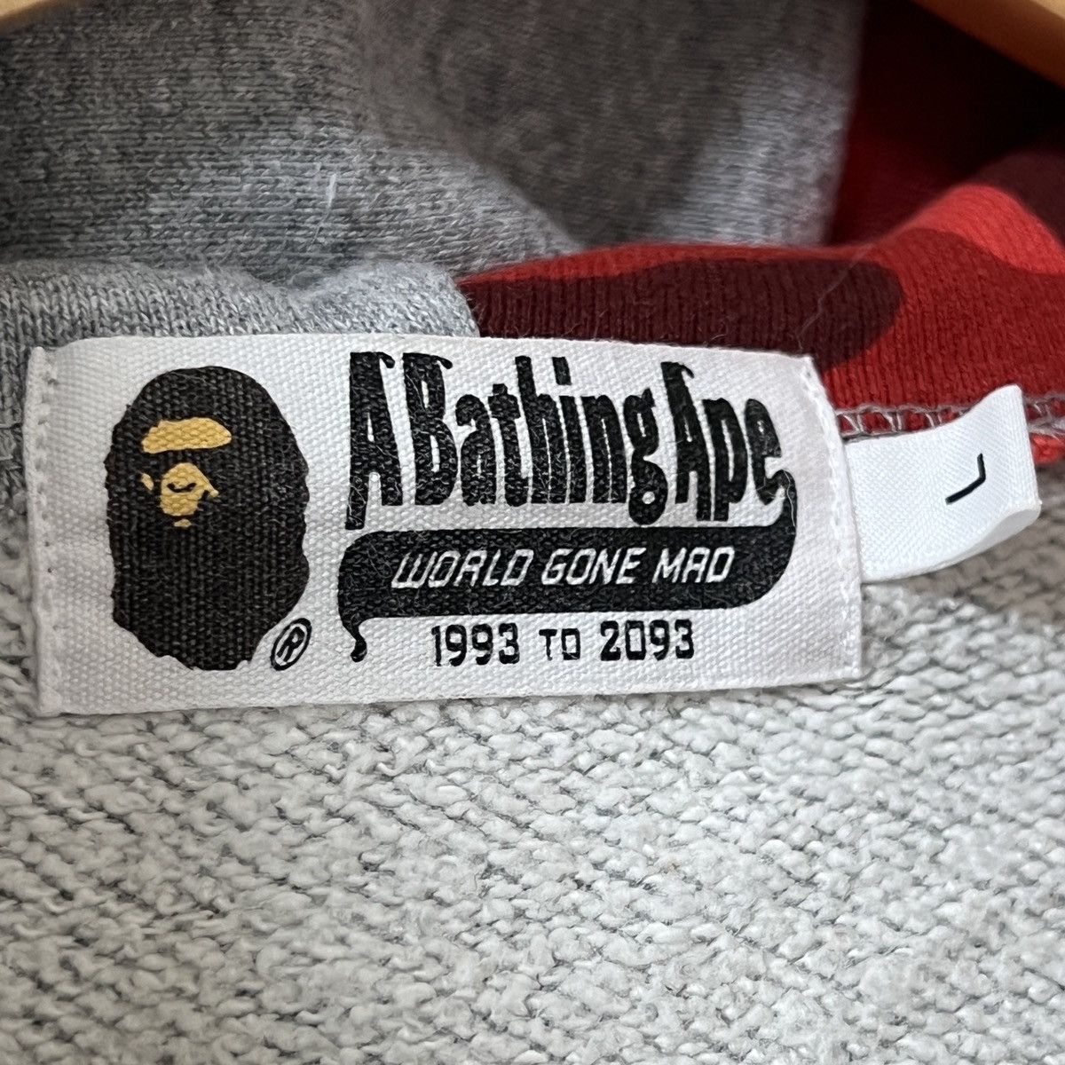 Bape Bape red camo sleeve shark zip up hoodie Size US L / EU 52-54 / 3 - 15 Thumbnail