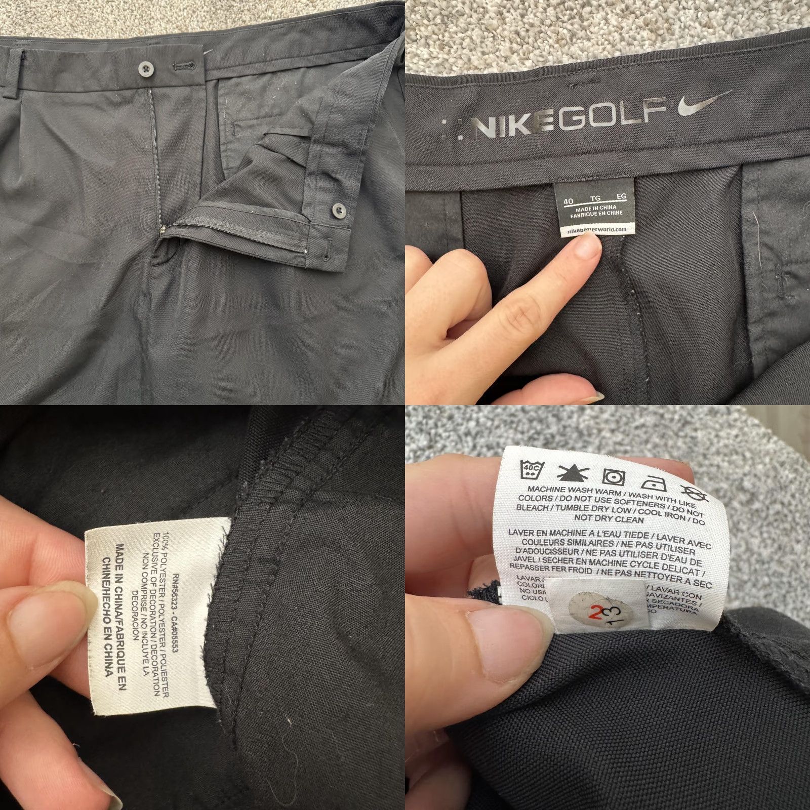 Nike Nike Golf Shorts Mens 40 Performance Classic Fit Pockets Polyester Black Size US 40 / EU 56 - 8 Thumbnail
