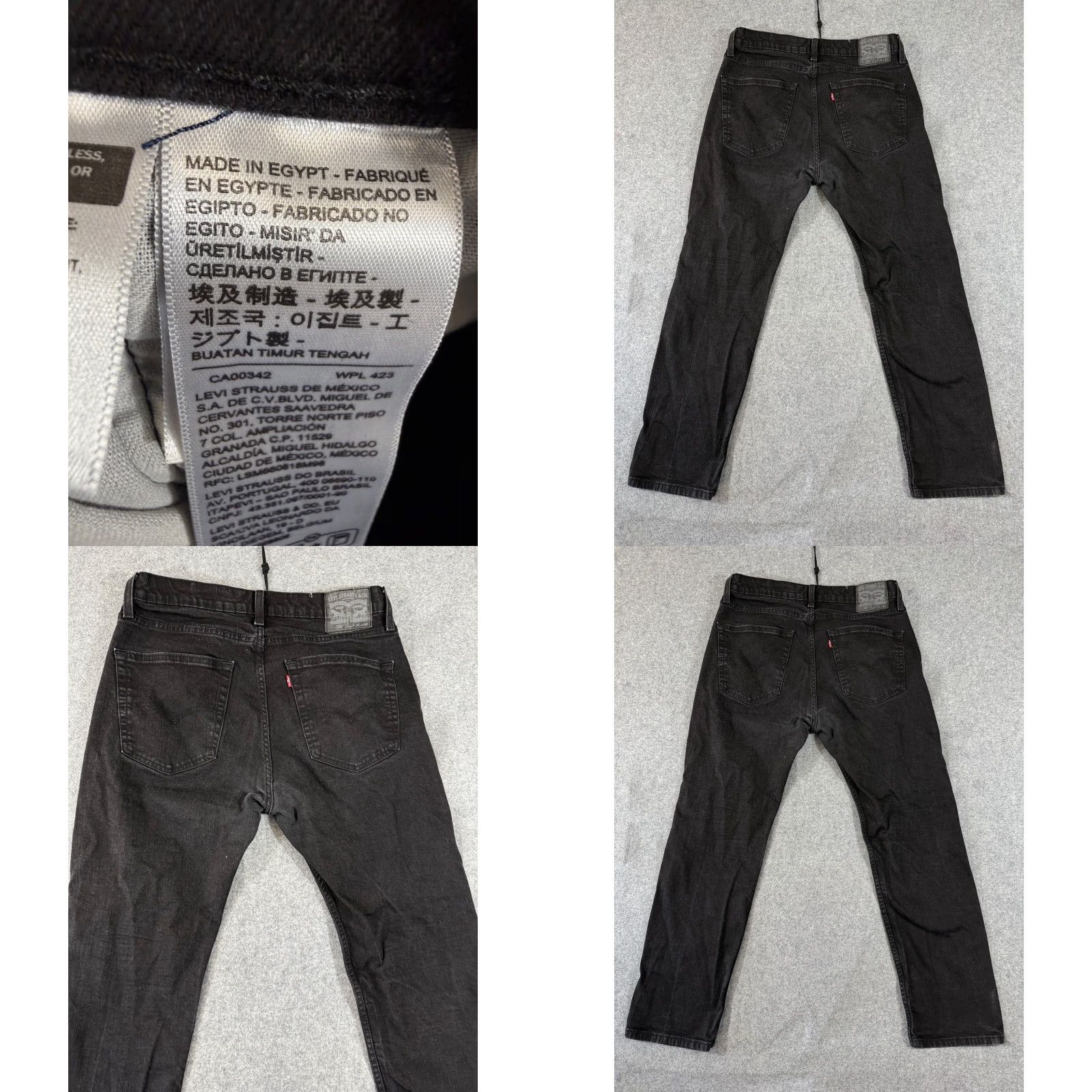 Levi's VINTAGE Levi’s 505 Jeans Mens 36x32 Black Denim Straight Leg Stretch 5-Pocket Design Streetwear 505 Model Mens Jeans Size US 36 / EU 52 - 8 Thumbnail