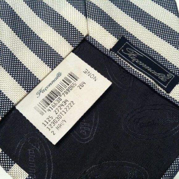 Faconnable FACONNABLE MEN'S NEW SILK TIE WIDTH: 4" MADE IN FRANCE Size ONE SIZE - 4 Thumbnail