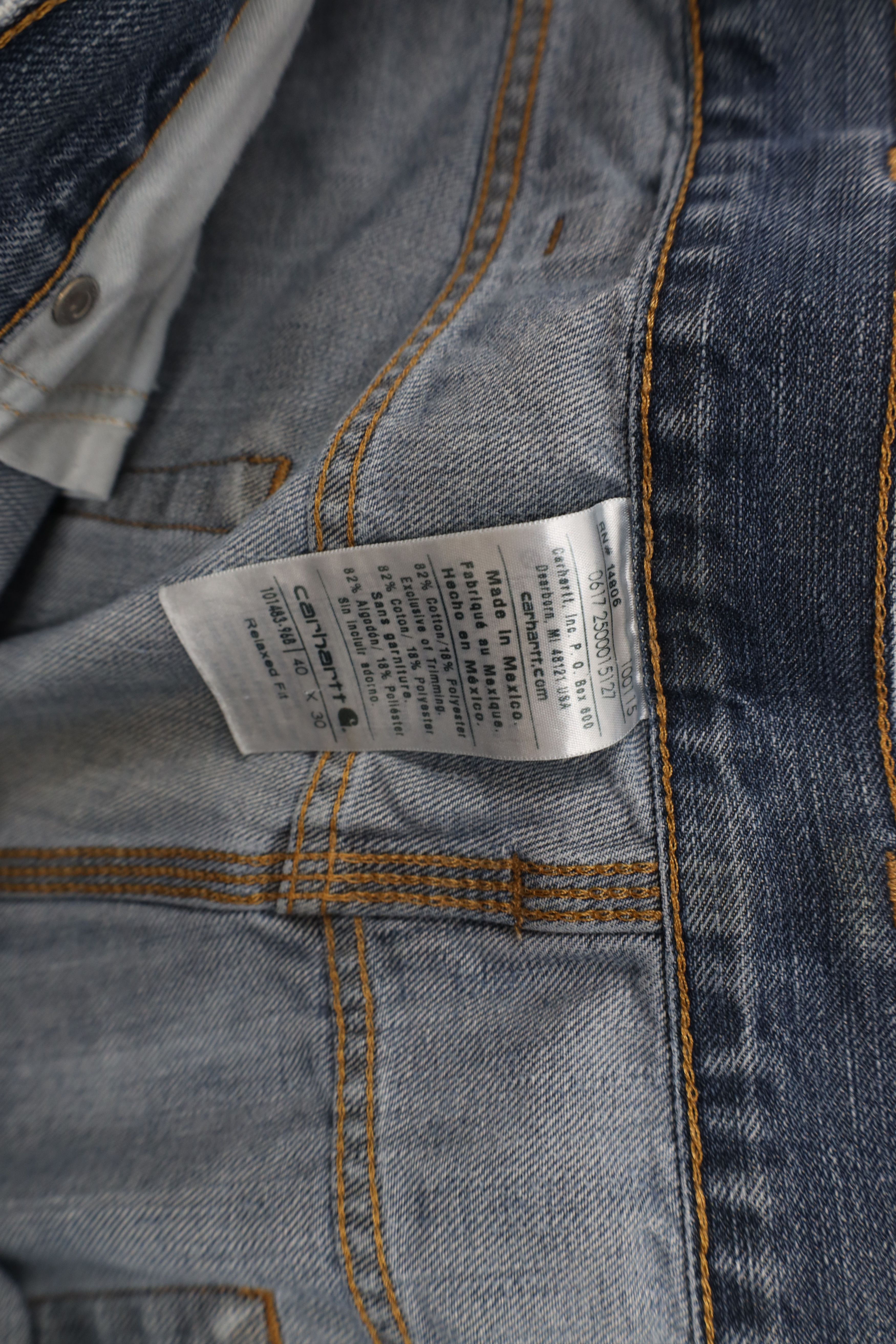 Carhartt × Vintage Vintage Y2K Carhartt Relaxed Fit Wide Leg Denim Jeans Blue Size US 40 / EU 56 - 10 Thumbnail