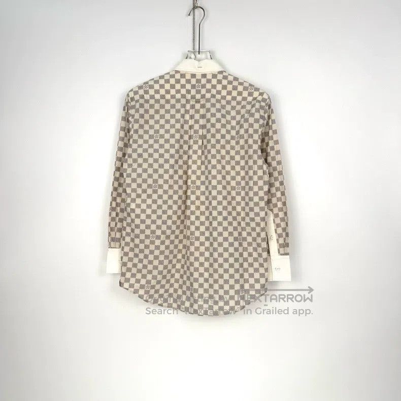 Louis Vuitton Louis Vuitton Beige checkerboard classic logo shirt Size XXS / US 00 / IT 34 - 4 Thumbnail