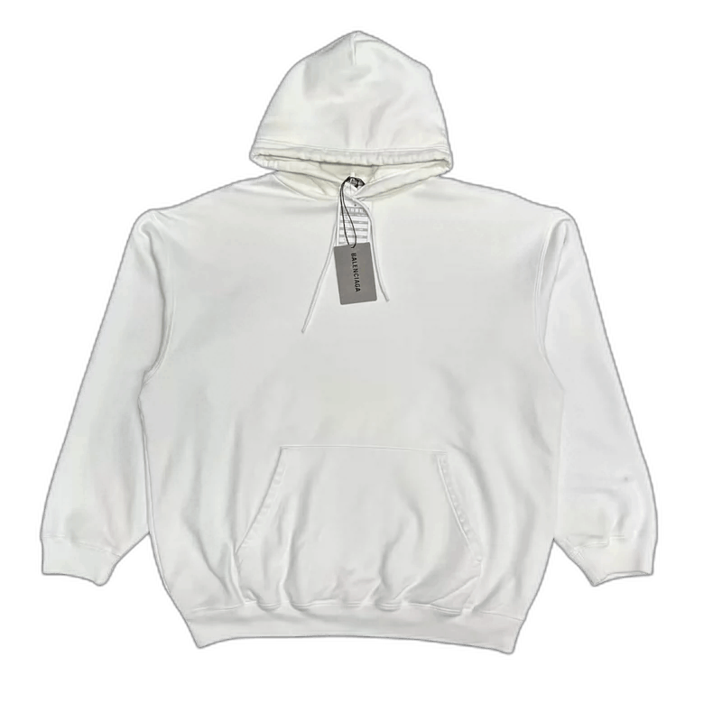 Balenciaga Balenciaga Logo Hoodie in White Size US S / EU 44-46 / 1 - 1 Thumbnail
