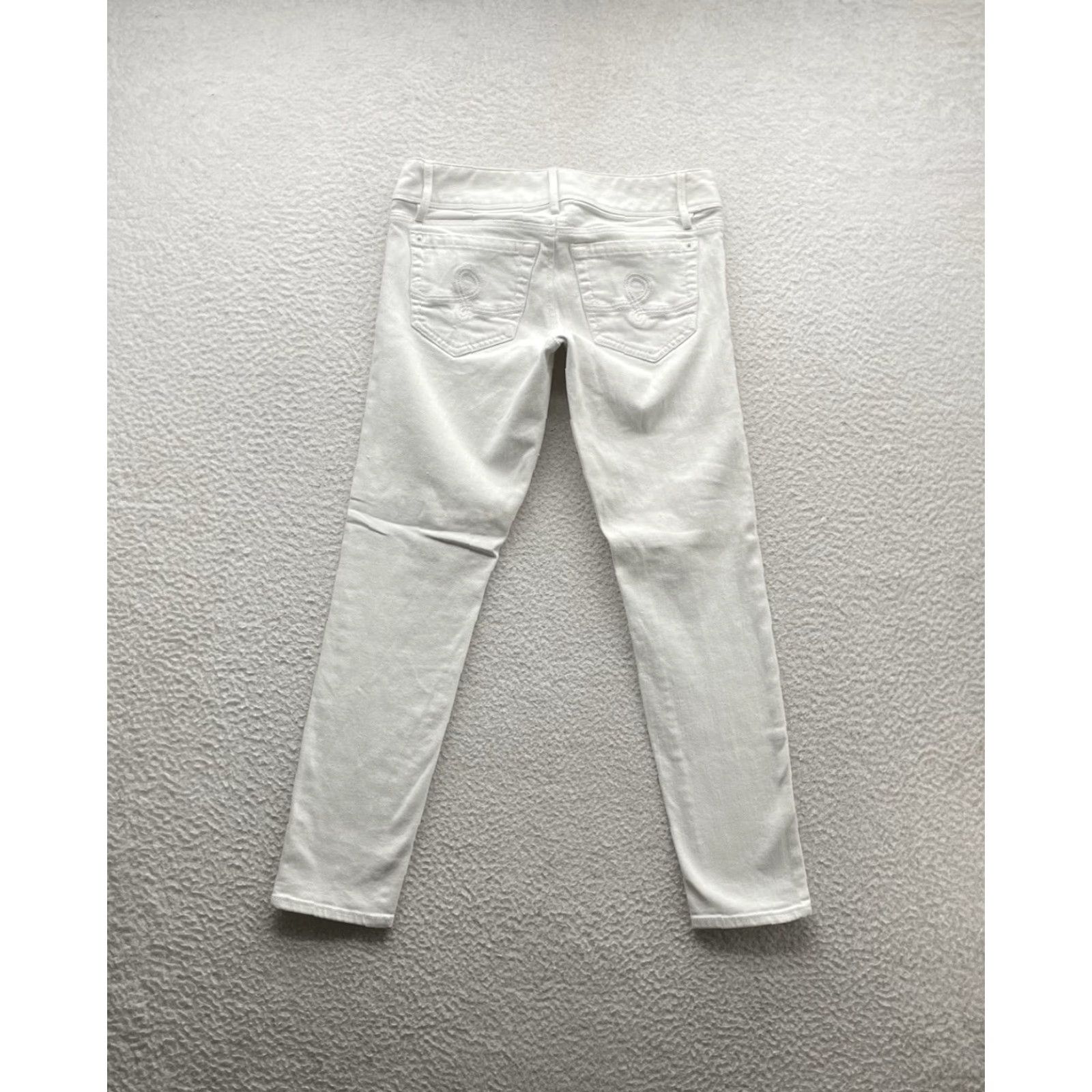 Lilly Pulitzer Lilly Pulitzer Jeans 29x27 White Stretch Resort Prep Skinny Mini 2 Womens Jeans Black? Size 26" / US 2 / IT 38 - 5 Thumbnail