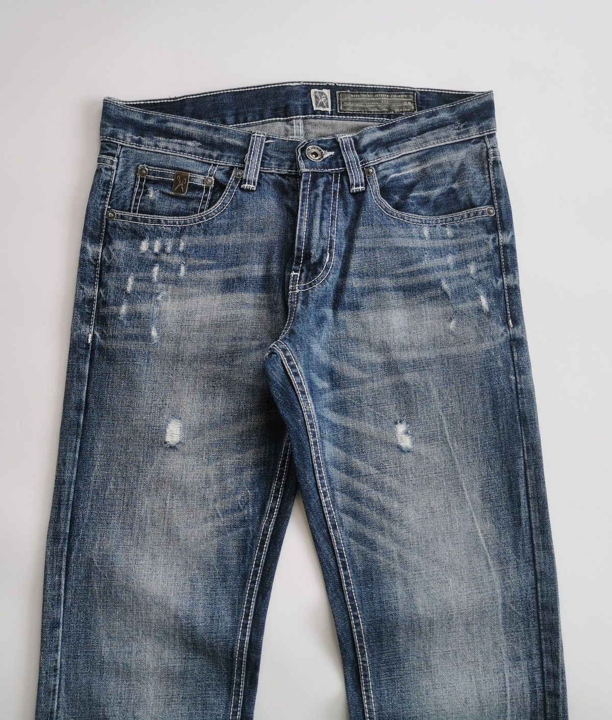 Marc Ecko Vintage Marc Ecko Straight Fit Distressed Jeans Size US 32 / EU 48 - 3 Thumbnail