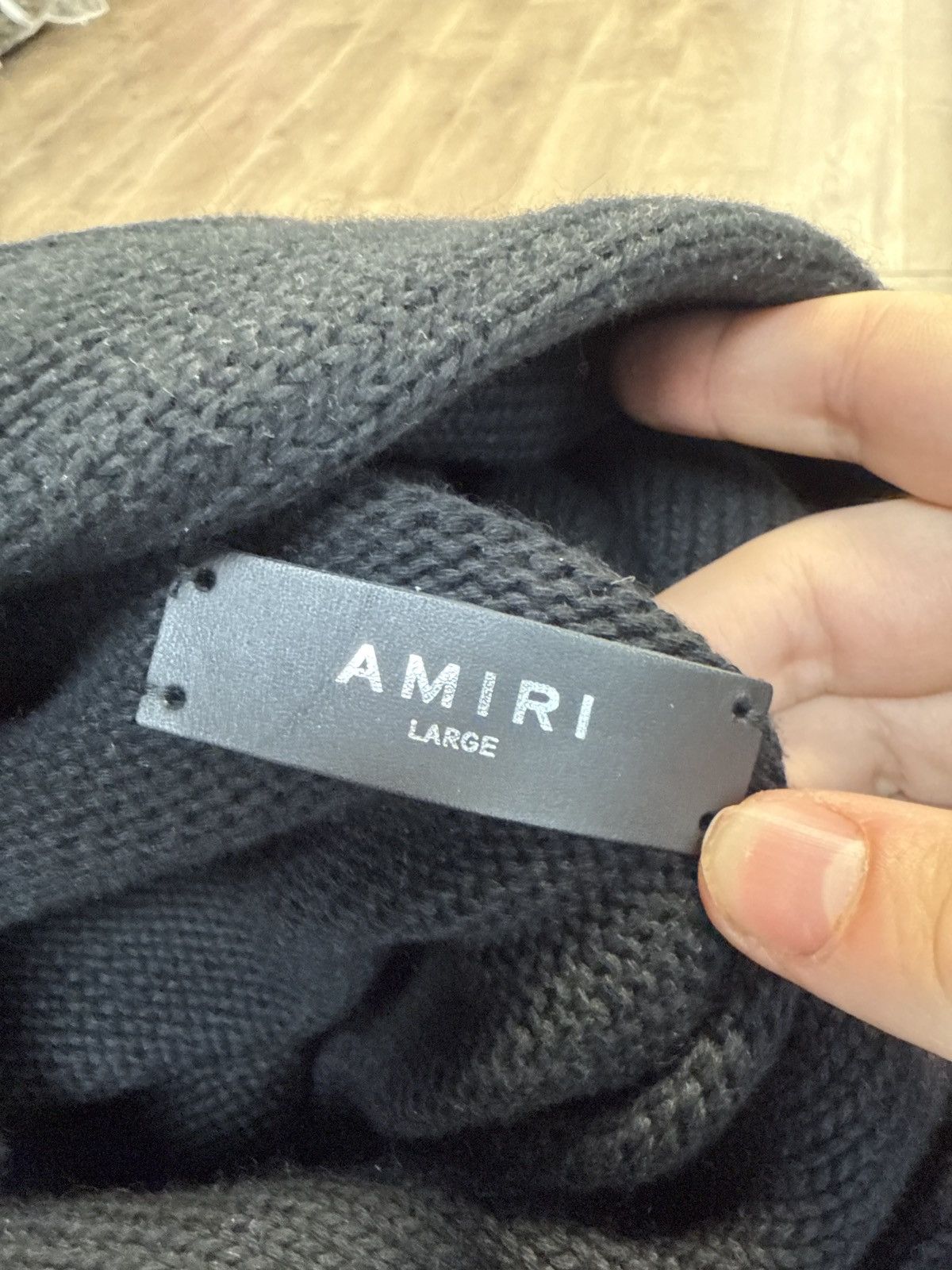 Amiri Amiri knit hooded sweatshirt black with white Size US L / EU 52-54 / 3 - 6 Thumbnail