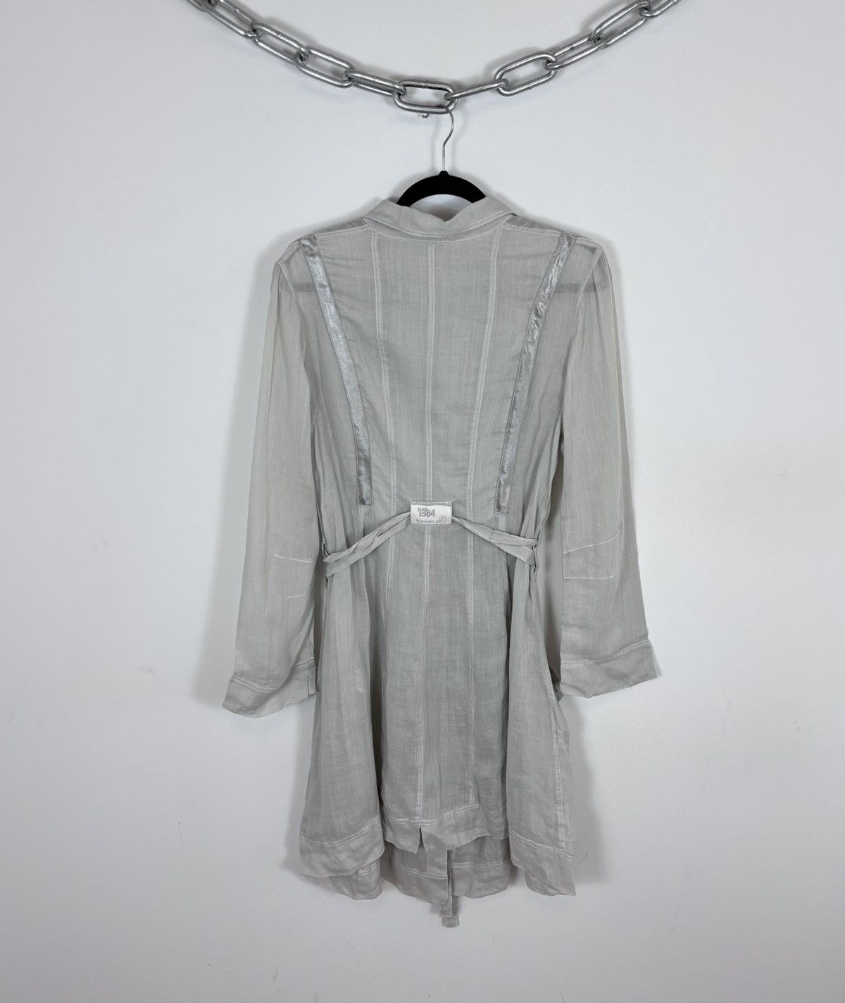 Annette Gortz Annette Gortz Women’s Ramie Grey Belted Shirt Dress Size S / US 4 / IT 40 - 2 Thumbnail