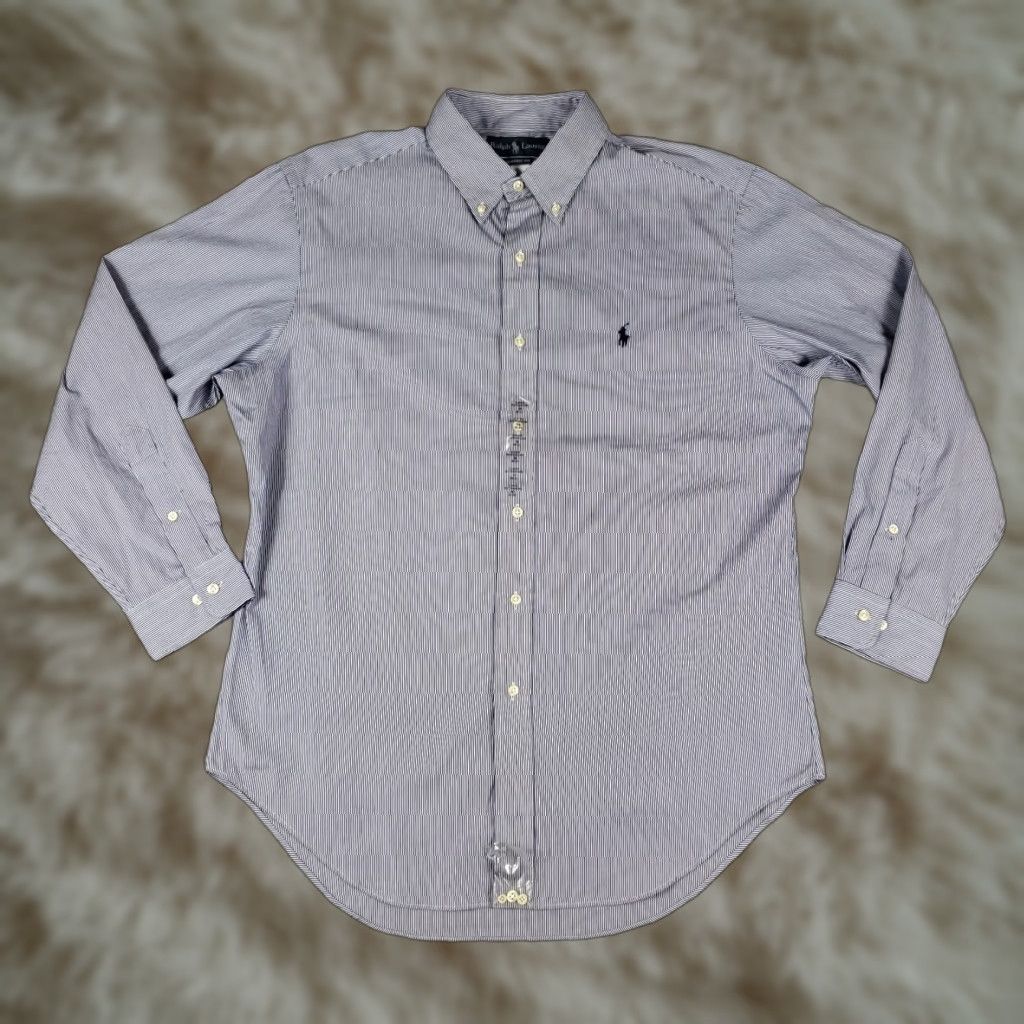 Ralph Lauren Ralph Lauren Shirt Mens 16 Blue Striped Pony Dress Button Up Long Sleeve Size 42R - 1 Thumbnail