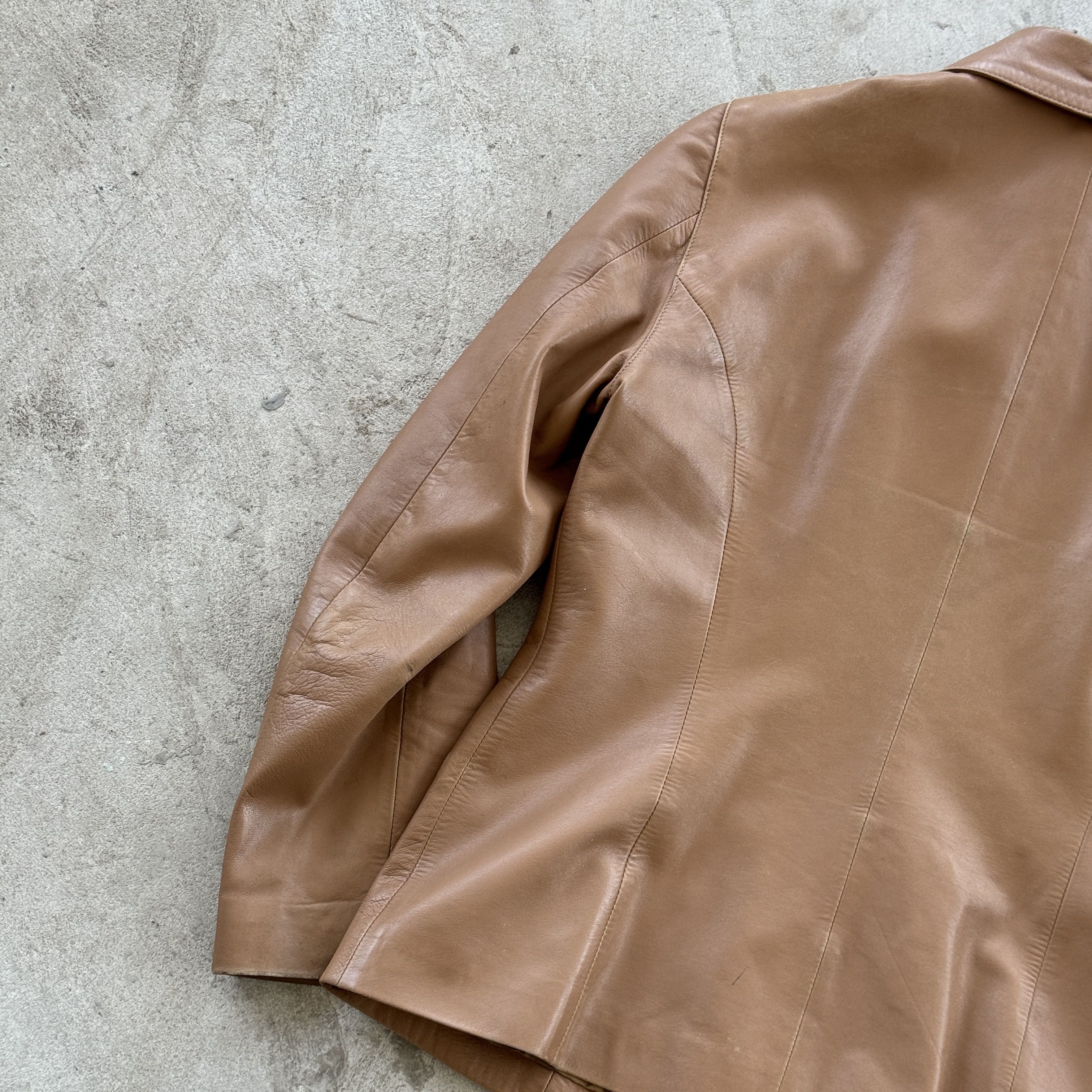 Trussardi Trussardi Jeans Womens Brown Real Leather Jacket Size 42 IT Size M / US 6-8 / IT 42-44 - 12 Thumbnail