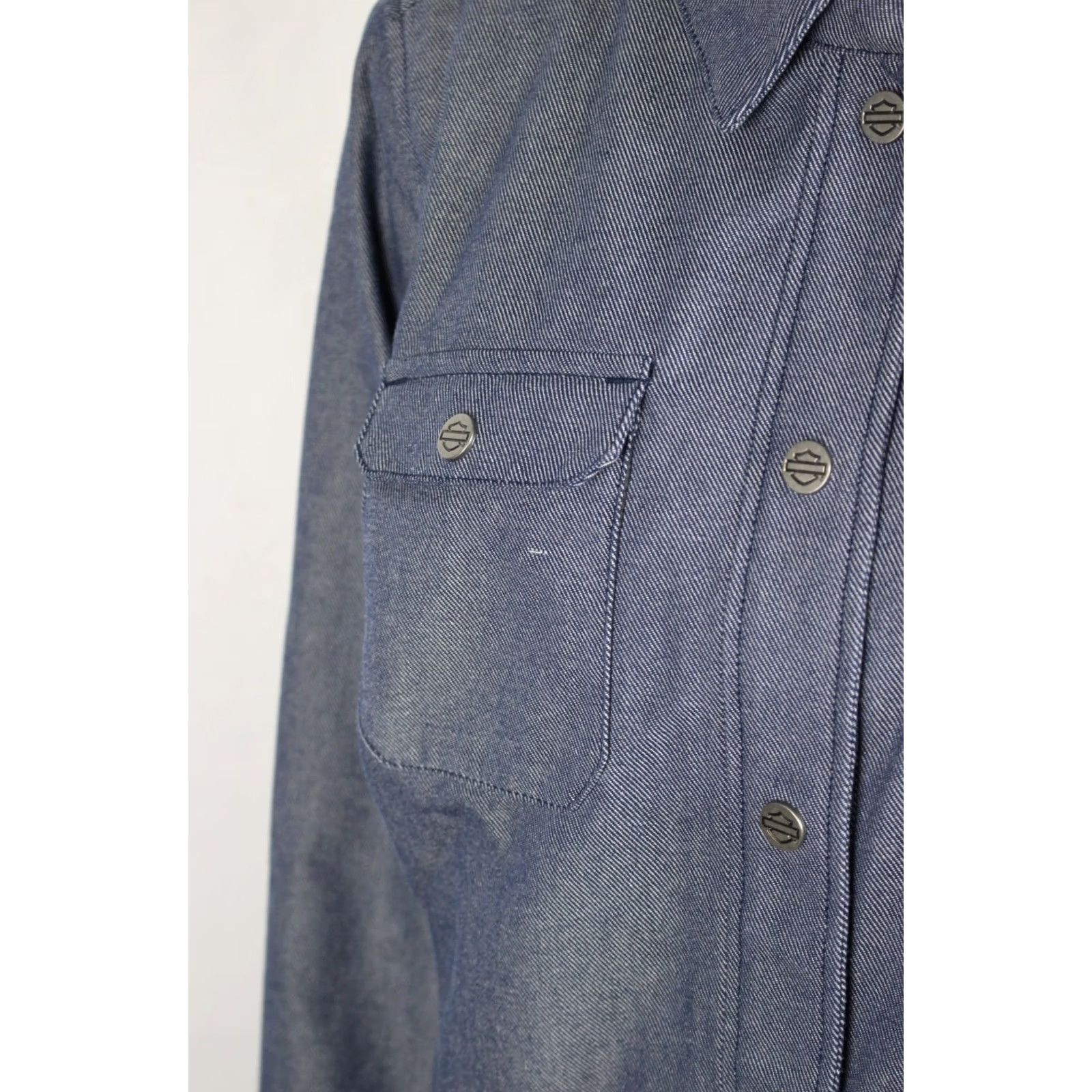 Harley Davidson Harley-Davidson Women's Operative Riding Shirt Jacket 2XL Blue 98111-23VW Size XXL / US 16-18 / IT 52-54 - 4 Thumbnail