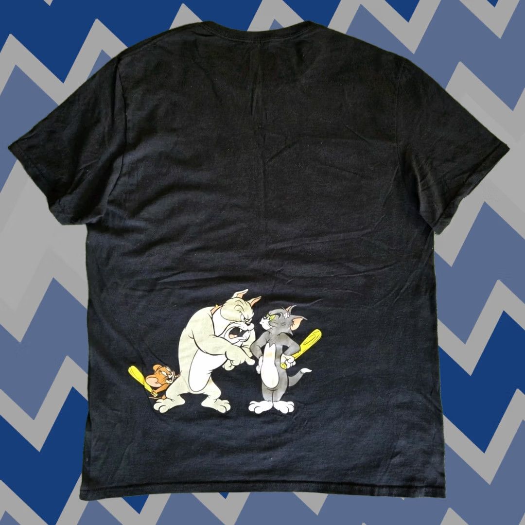 Doublet Tom and Jerry Black T-Shirt L Regular Crew Neck Short Sleeve Double Sided Graphics Cotton Mens Size US L / EU 52-54 / 3 - 1 Thumbnail