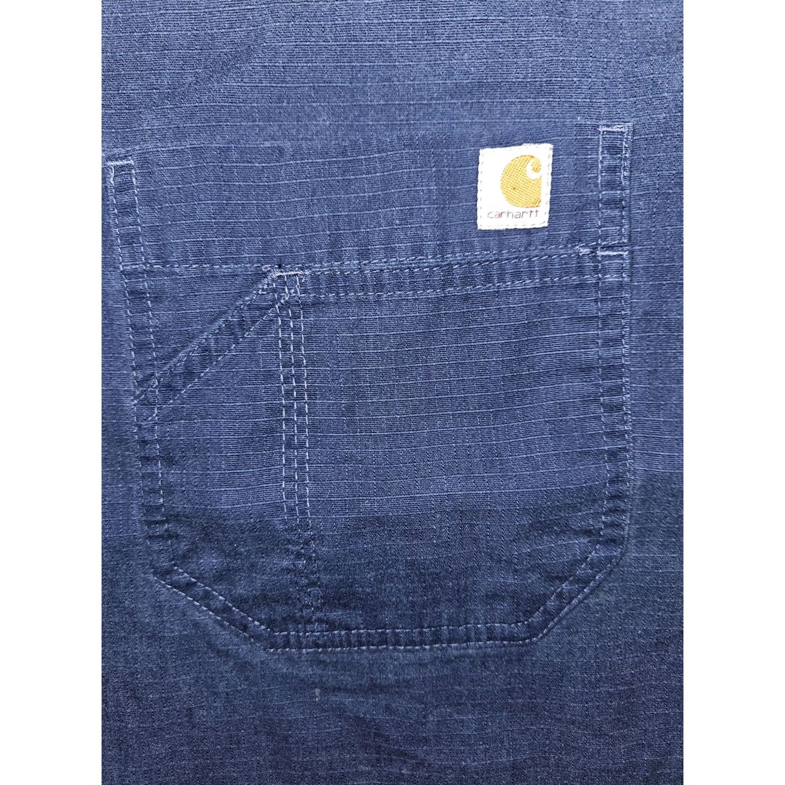 Carhartt Carhartt Shirt Mens XL Ripstop Utility Workwear Short Sleeve Pocket Scrub Top Blue Size US XL / EU 56 / 4 - 5 Thumbnail