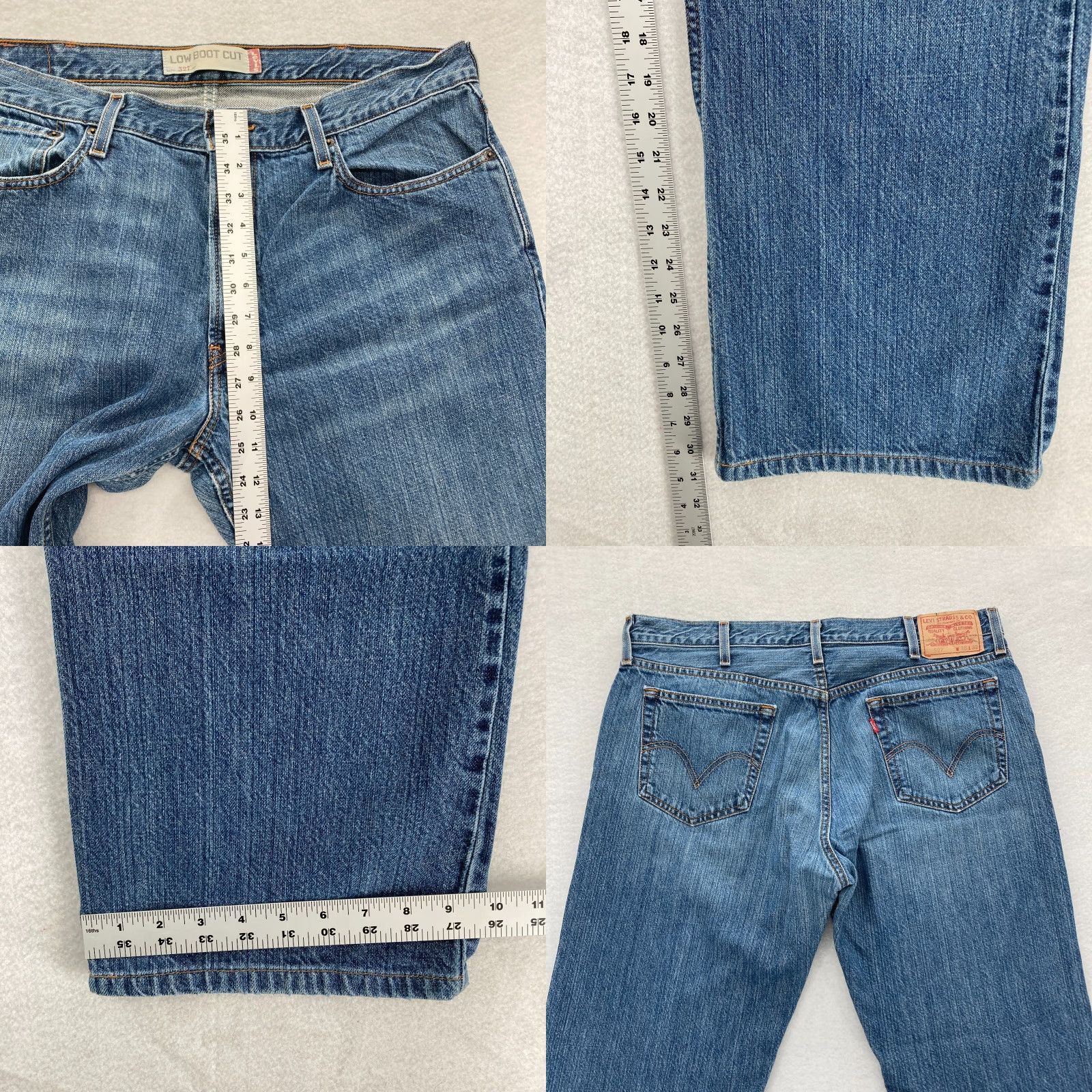 Levi's Levi's 527 Jeans Mens 38x32 Low Rise Bootcut Medium Wash Blue Denim Grunge Y2K Size US 38 / EU 54 - 8 Thumbnail