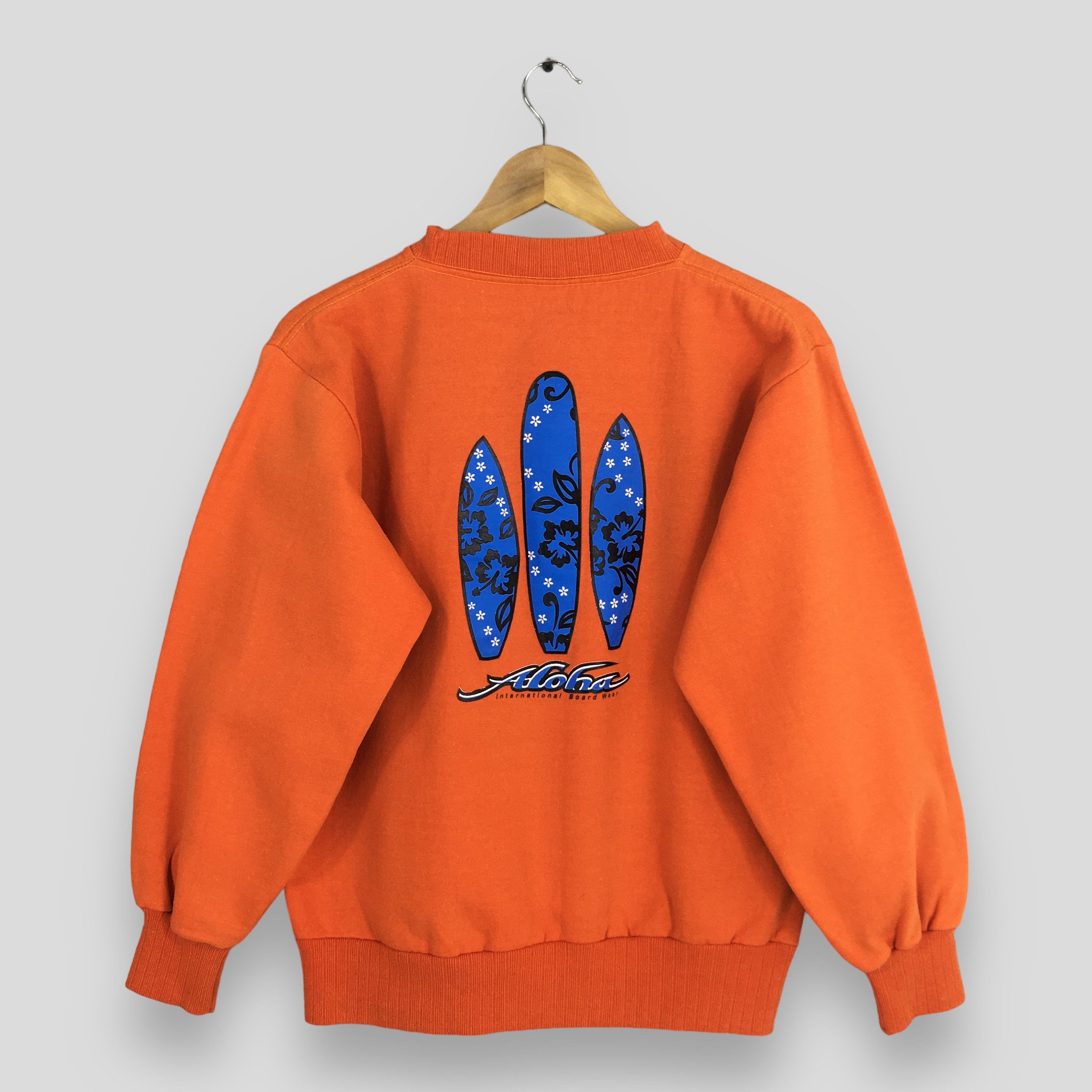 Vintage Vintage 90s Aloha Australia Orange Sweatshirt Medium Size US M / EU 48-50 / 2 - 1 Thumbnail