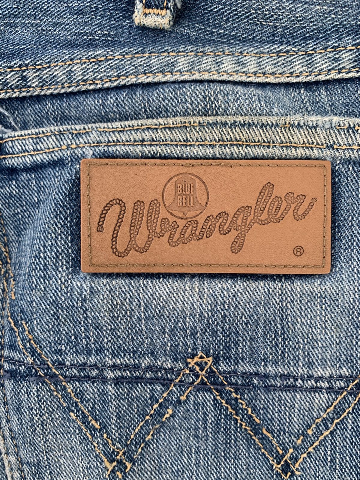 Wrangler VINTAGE WRANGLER BLUE BELL SELVEDGE FADED DISTRESSED DENIM Size US 31 - 14 Thumbnail