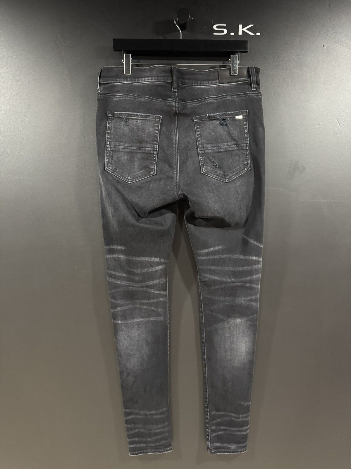 Amiri Amiri Faded Black Stacked Denim Jeans 36x34 Size US 36 / EU 52 - 9 Thumbnail