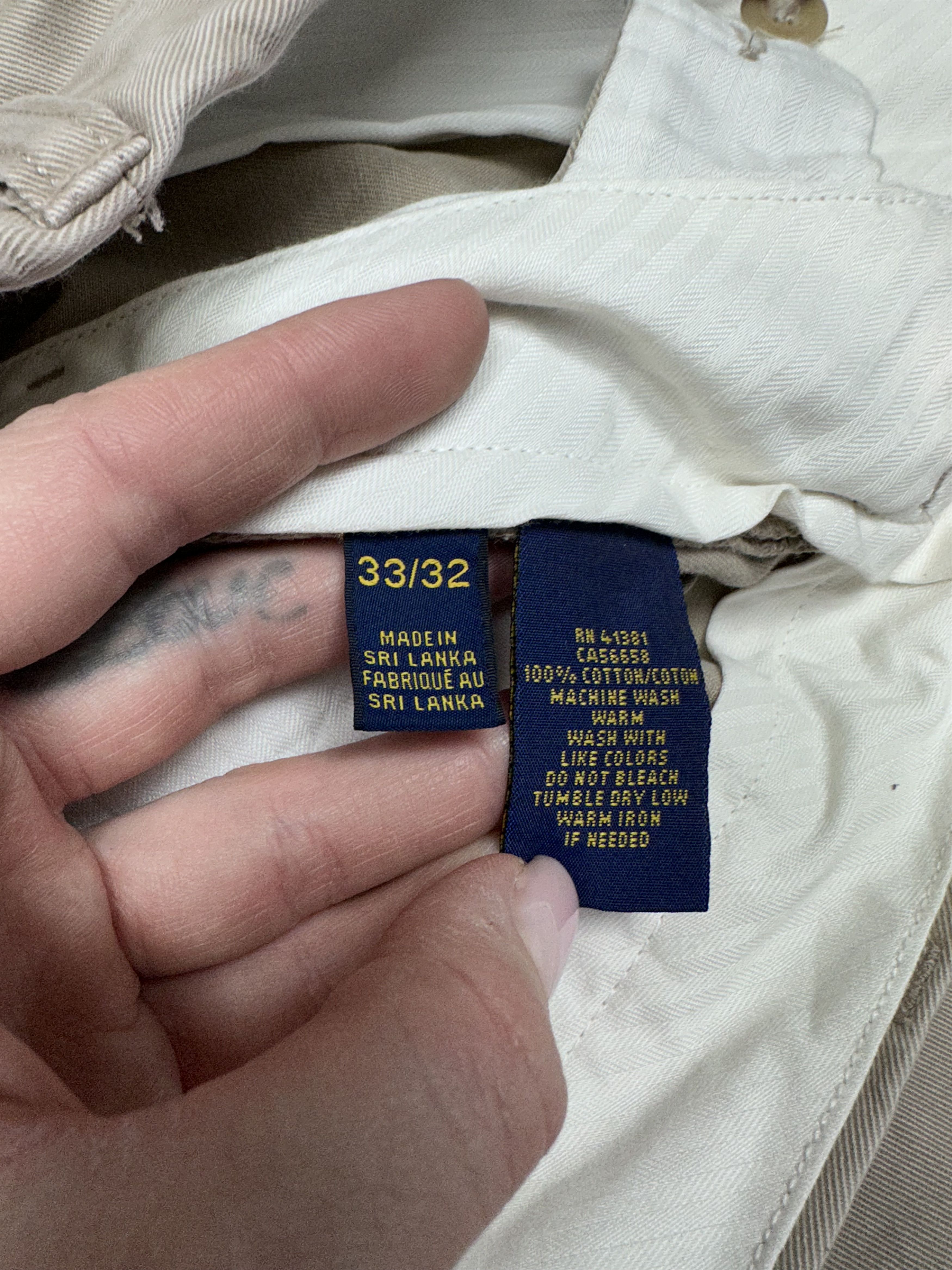 Polo Ralph Lauren × Ralph Lauren Polo Ralph Lauren Vintage Mens Chino Pants Size US 33 - 6 Thumbnail