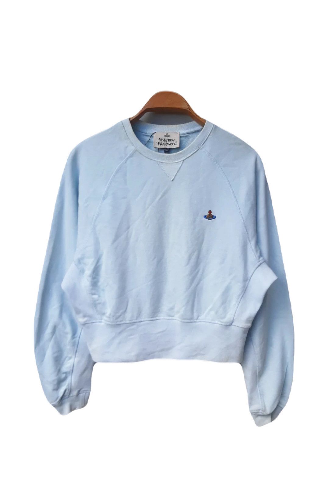 Vivienne Westwood 2000s Vivienne Westwood Iconic Orb Logo Cropped Crewneck Size US L / EU 52-54 / 3 - 1 Thumbnail
