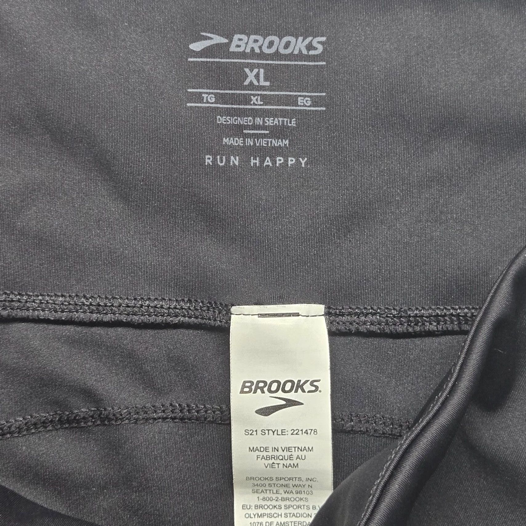 Brooks Brooks Athletic Shorts Solid Black XL Women Running Tennis Golf Sun Light Weight Pants Size 40" / US 18 - 2 Thumbnail