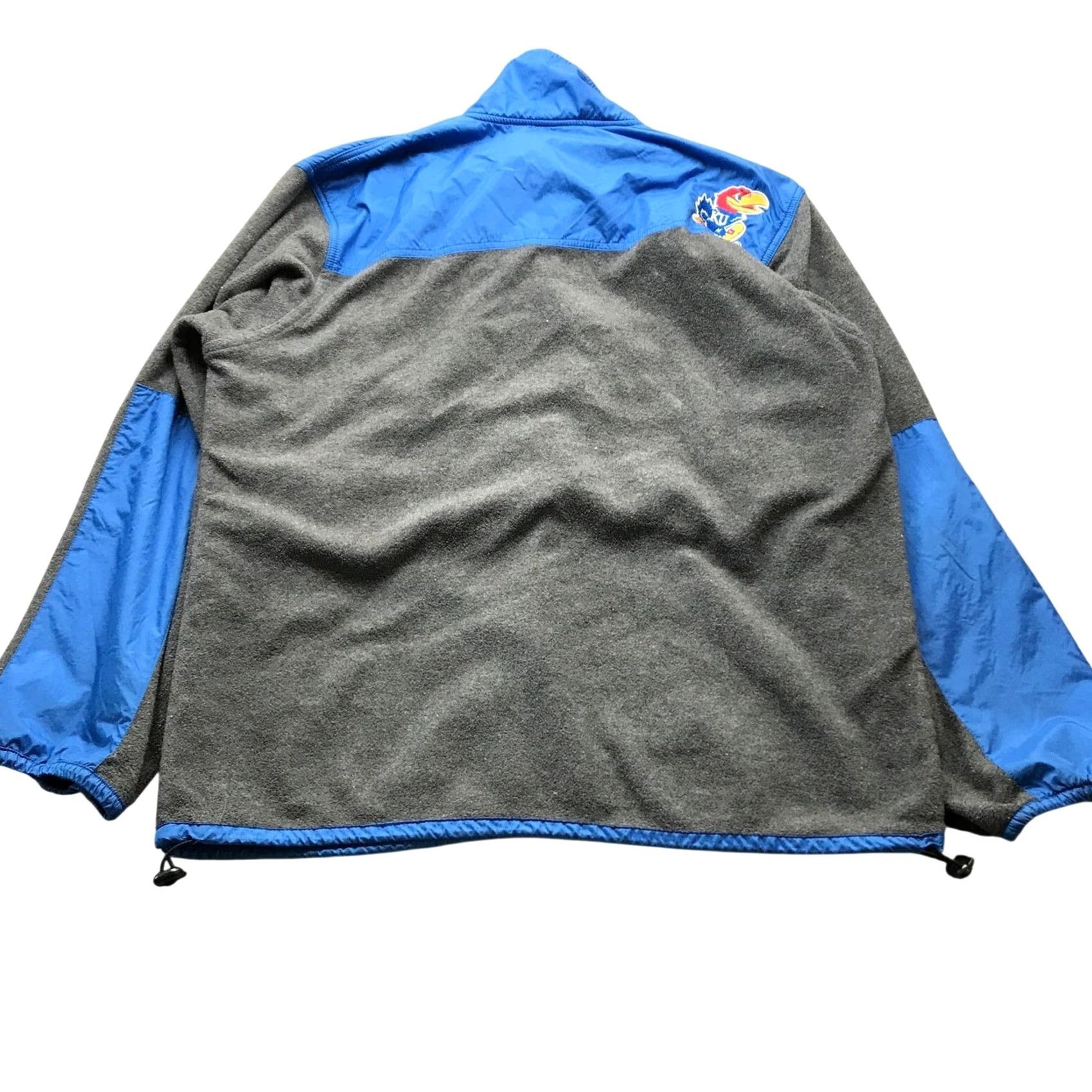 Reebok VINTAGE University of Kansas Jayhawks Heisman Reebok Fleece Jacket Mens Large Gray Blue Size US L / EU 52-54 / 3 - 2 Thumbnail