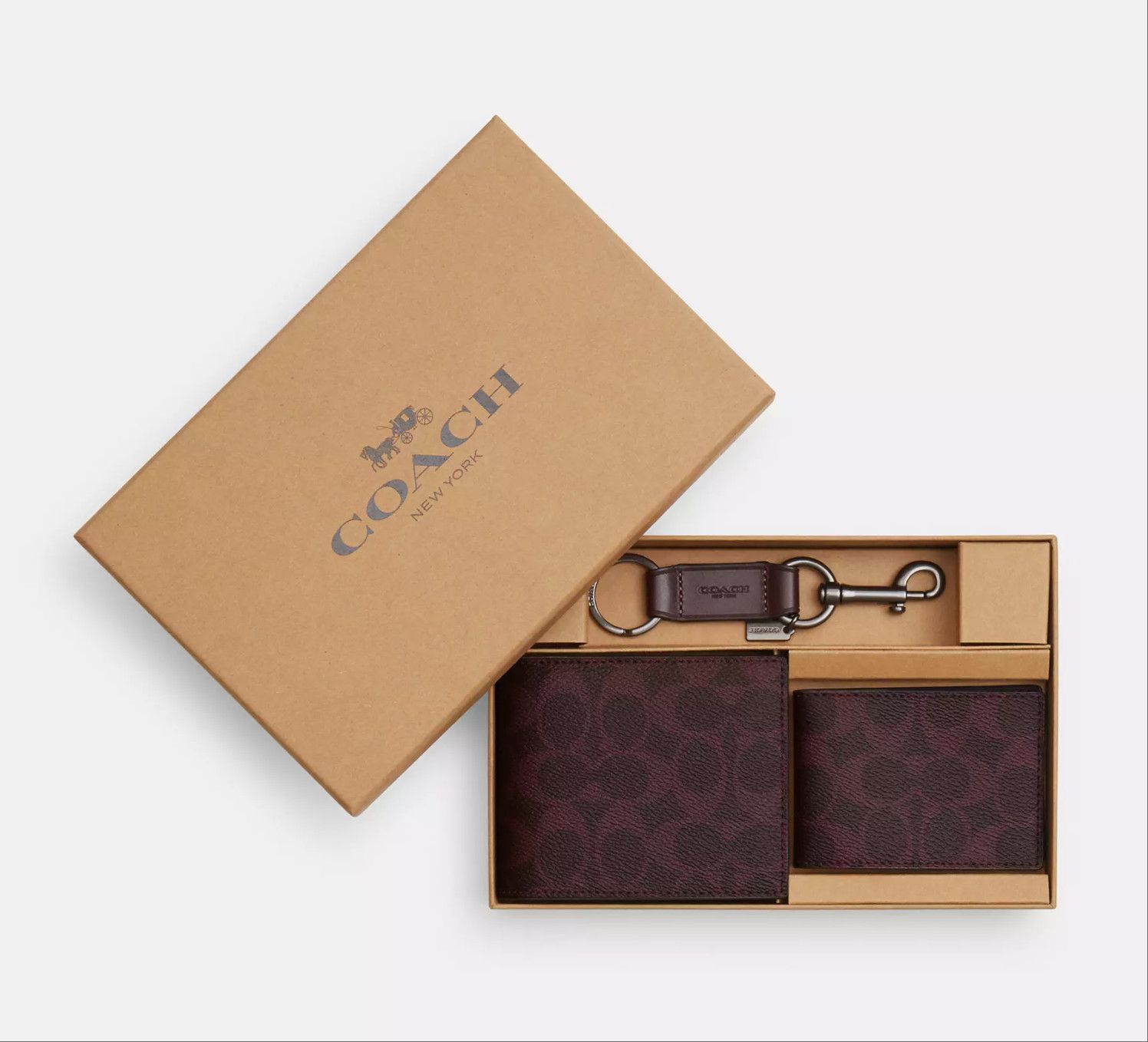 MEN's Boxed 3-In-1 Wallet Gift Set In Signature Canvas CW344