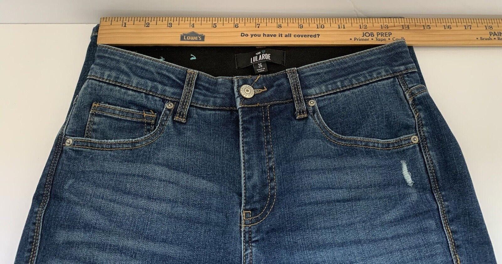 Designer Lularoe Denim The Staple Wash Skinny Leg Shaping Magic Waist Size 42" / US 20 - 7 Thumbnail