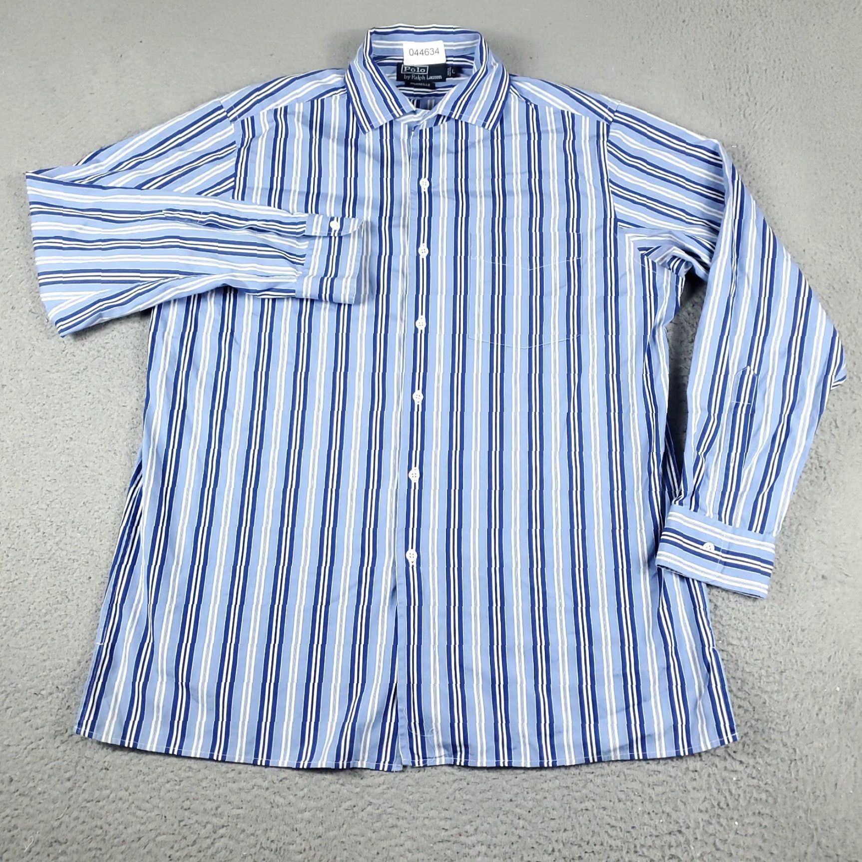 Ralph Lauren Ralph Lauren Shirt Mens Large Blue Striped Button-Up Long Sleeve Casual Business Formal Workwear Party/Cocktail Travel Size US L / EU 52-54 / 3 - 2 Thumbnail