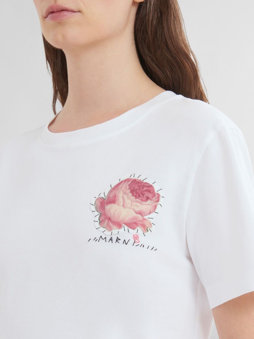 Marni o1f1d3z0625 T-Shirt in White Size XS / US 0-2 / IT 36-38 - 4 Thumbnail