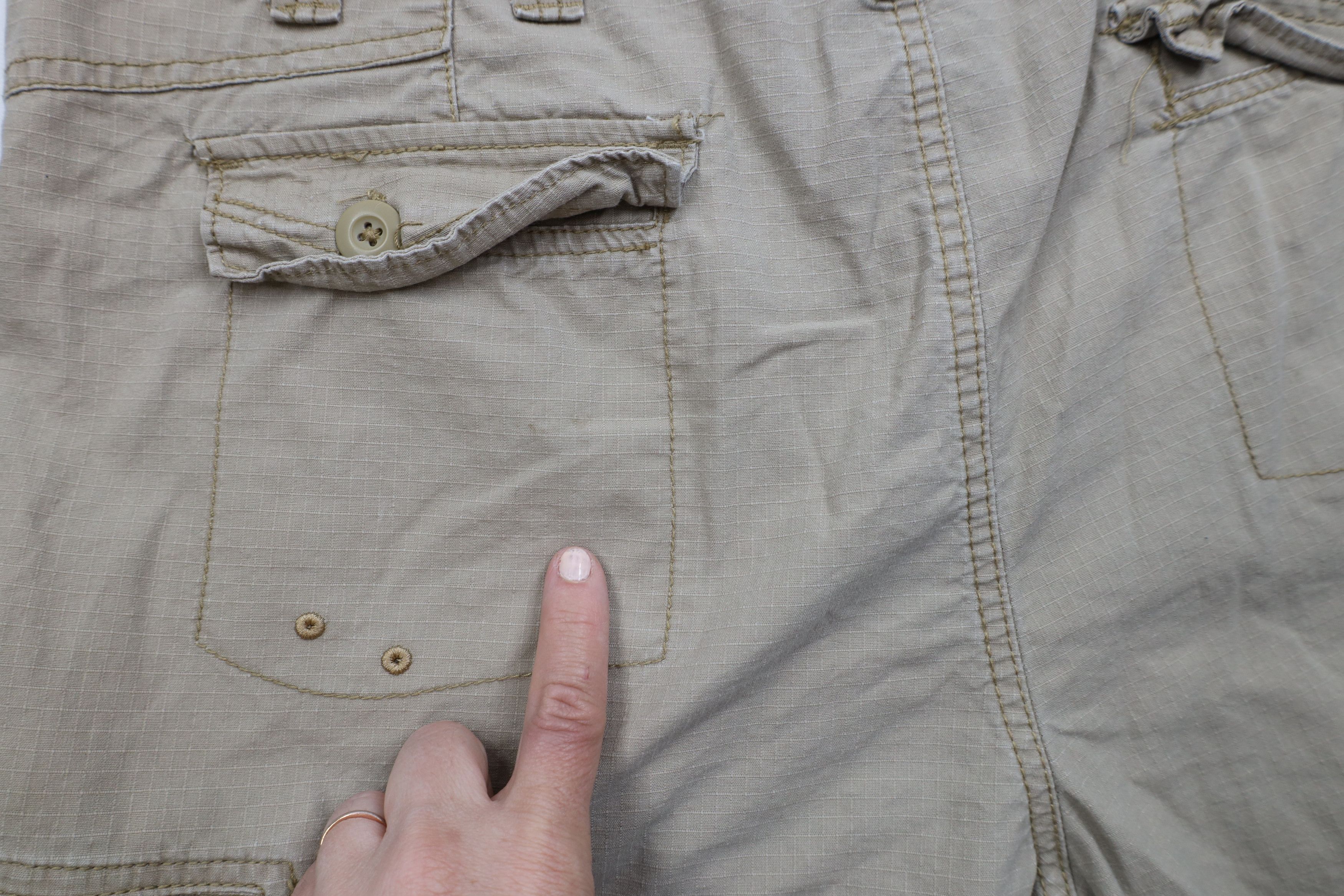 Ocean Pacific × Vintage Vintage 90s Y2K Ocean Pacific OP Ripstop Cargo Shorts Beige Size US 40 / EU 56 - 14 Thumbnail
