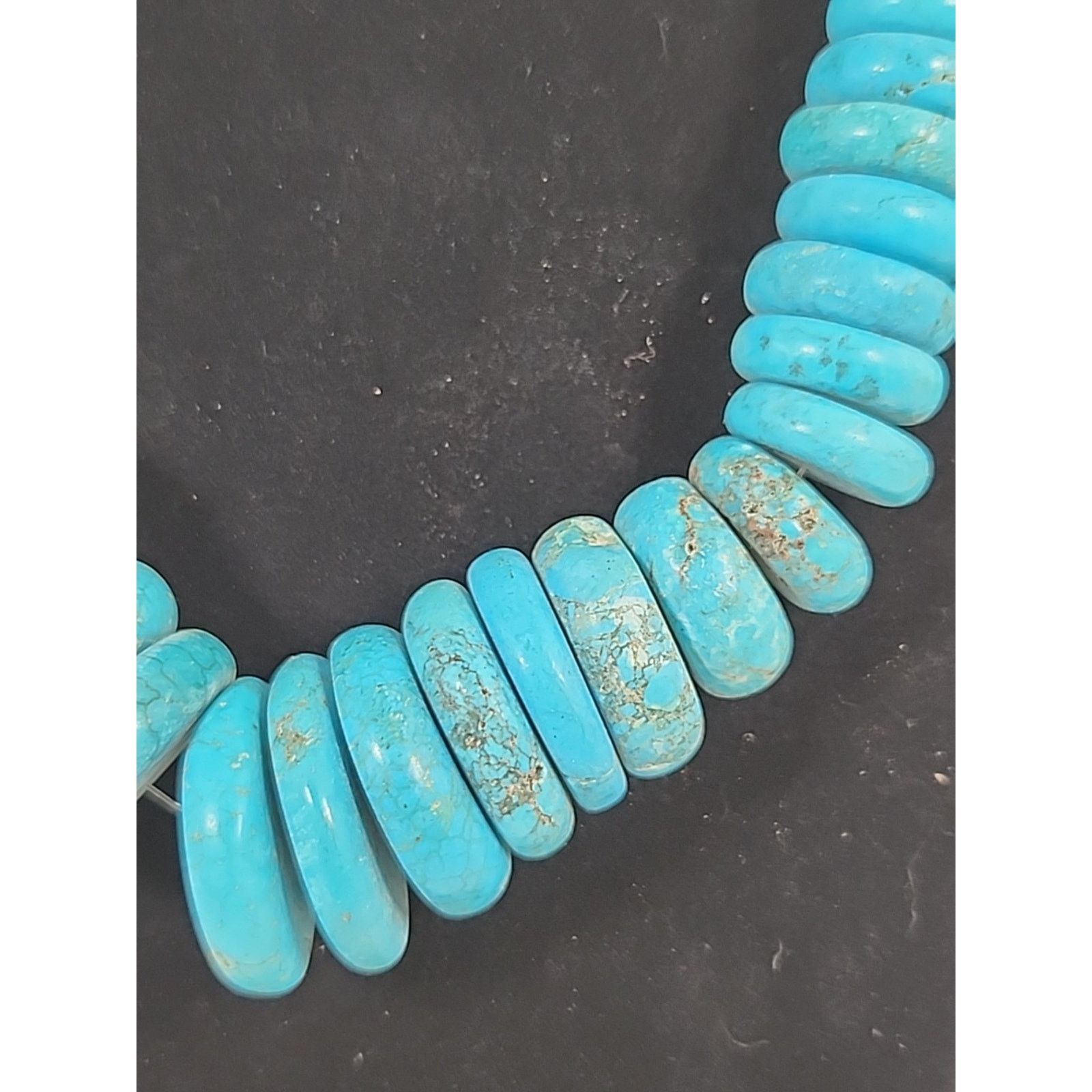 Handmade Southwestern Navajo Graduated Turquoise Necklace 18" Size ONE SIZE - 2 Thumbnail