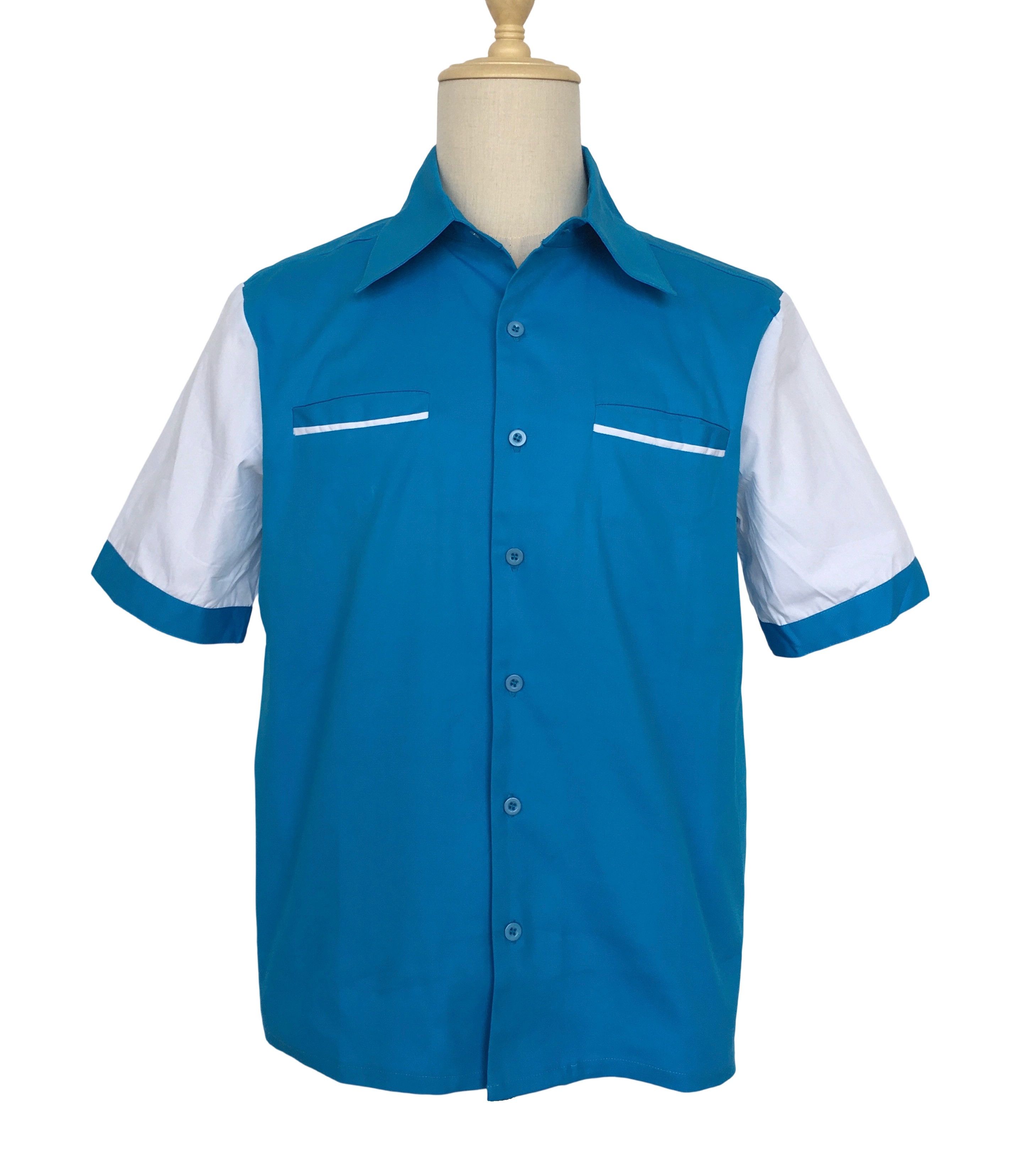 Other Vintage Shirt Short Sleeve Men Clothes Blue Size US M / EU 48-50 / 2 - 1 Thumbnail