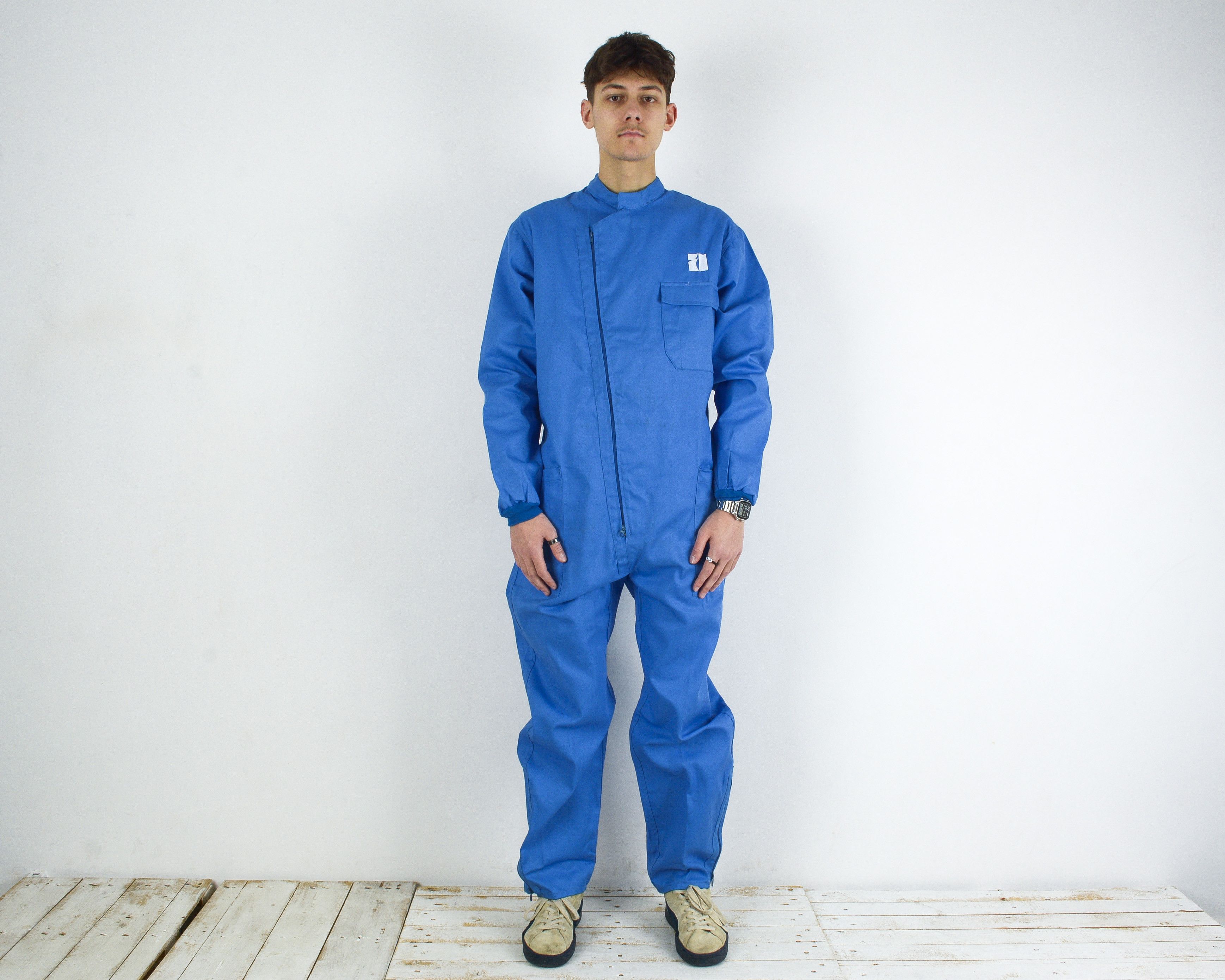 Japanese Brand ITURRI Crispy Cotton Overalls UK 42 US Boilersuit Jumpsuit L Size US 36 / EU 52 - 1 Thumbnail