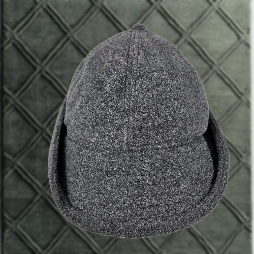 Vintage L.L. Bean Hat Trapper XS? No — but XL Gray Wool Thinsulate Ear Flap Lined Men Size ONE SIZE - 1 Thumbnail