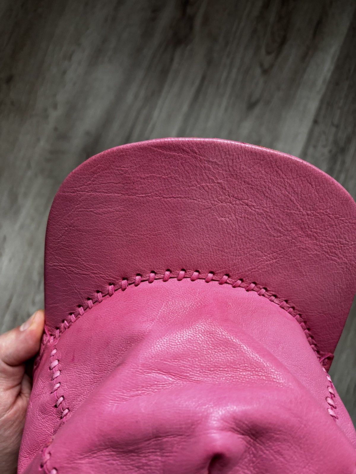 Other Pink Handmade Leather Cap Size ONE SIZE - 18 Thumbnail