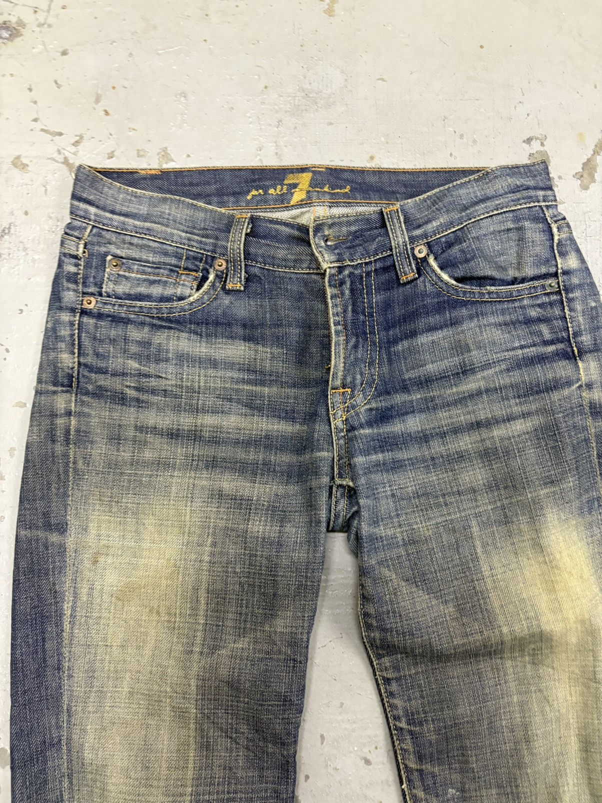 Tornado Mart Vintage Mudwash Flared Denim 7 For All ManKind Jerome Dahan Size US 30 / EU 46 - 3 Thumbnail