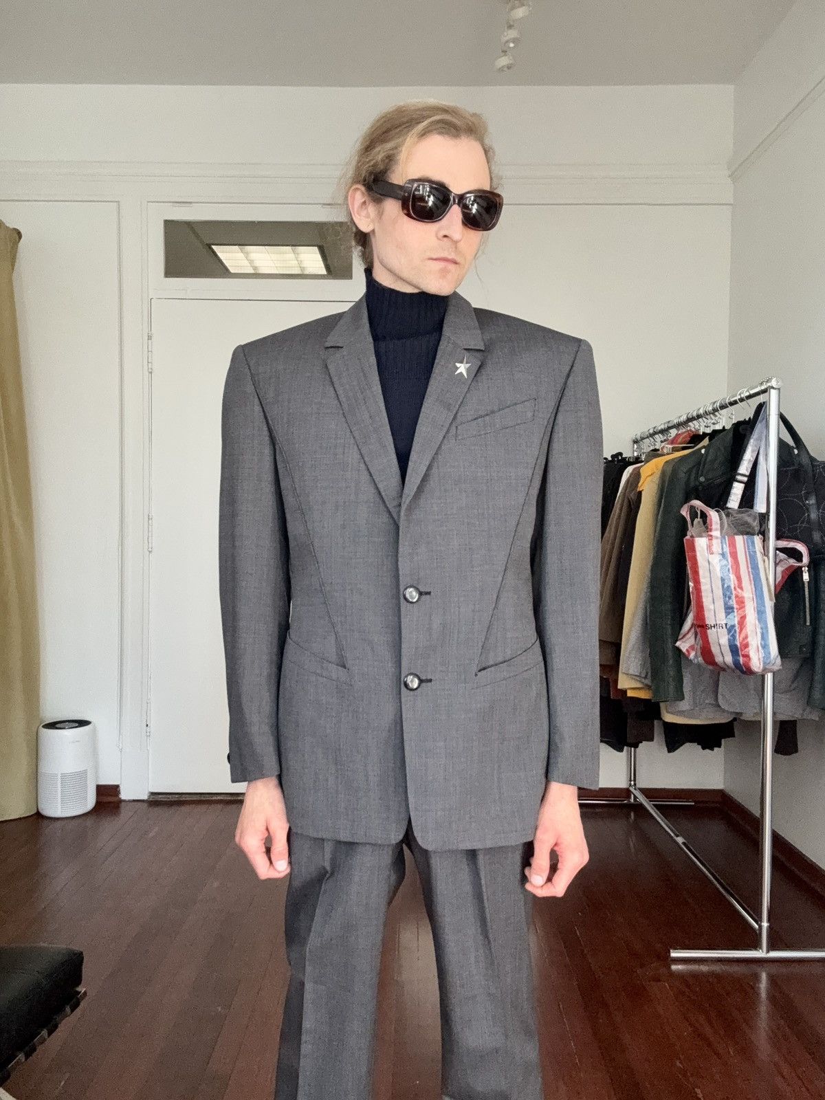 Thierry Mugler MUGLER Archive 1980’s Museum Held Signature Big Suit Set Size 48S - 1 Thumbnail