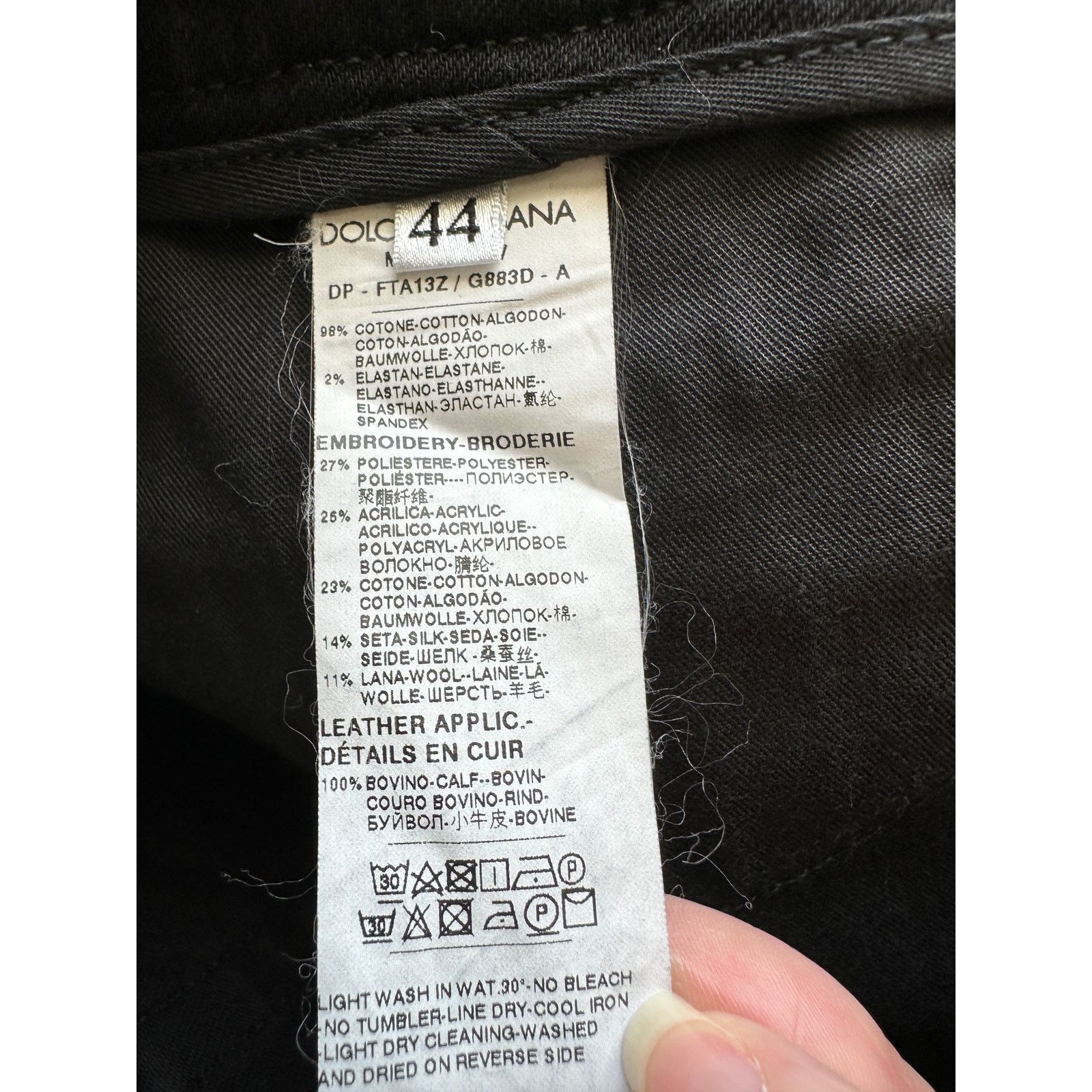 Dolce & Gabbana Dolce & Gabbana Black Jean Red Patch Hearts on Back 44 / L Size 32" / US 10 / IT 46 - 11 Thumbnail