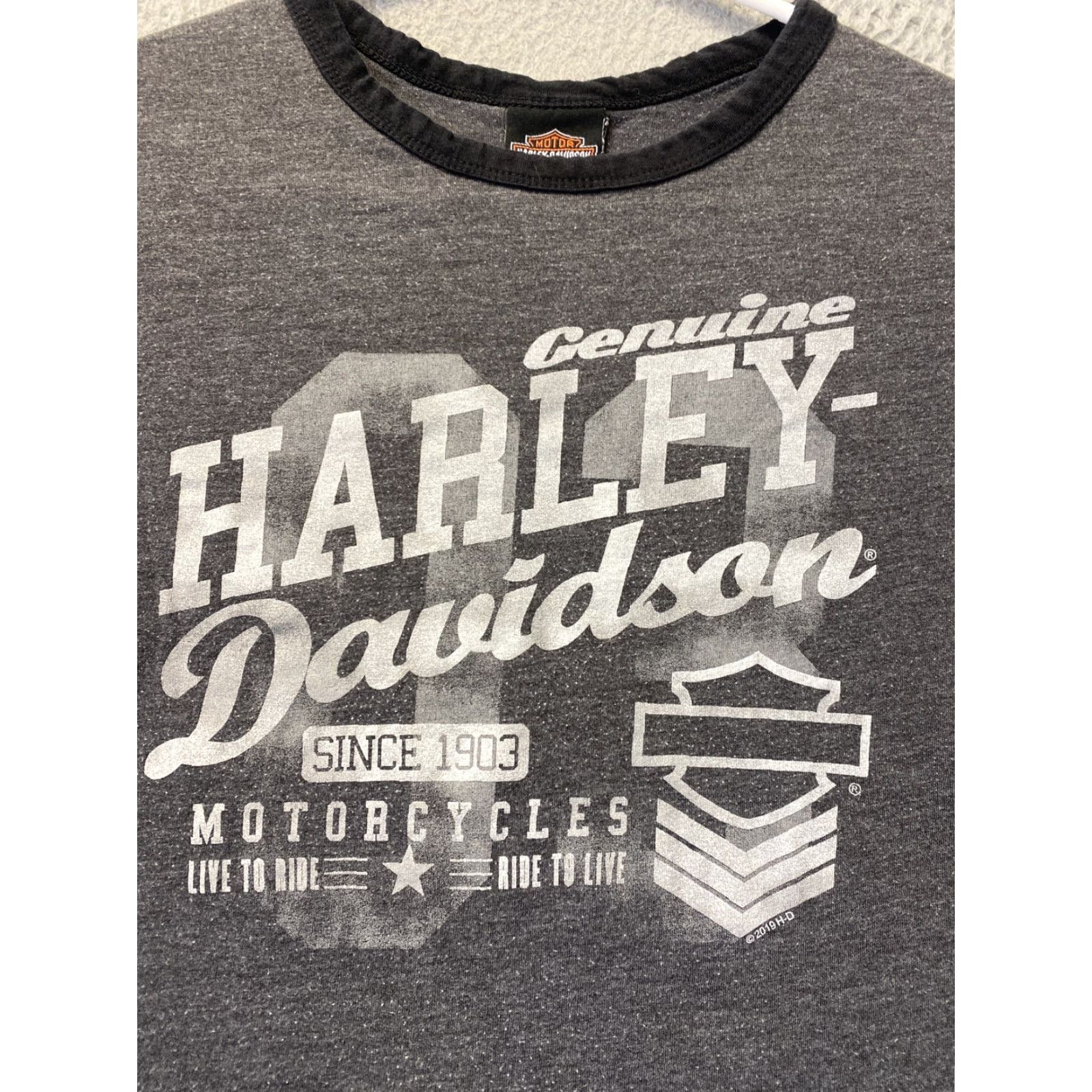 Harley Davidson Harley-Davidson Shirt Womens S Gray Denver Colorado 110-38 100% Cotton Womens Size S / US 4 / IT 40 - 2 Thumbnail