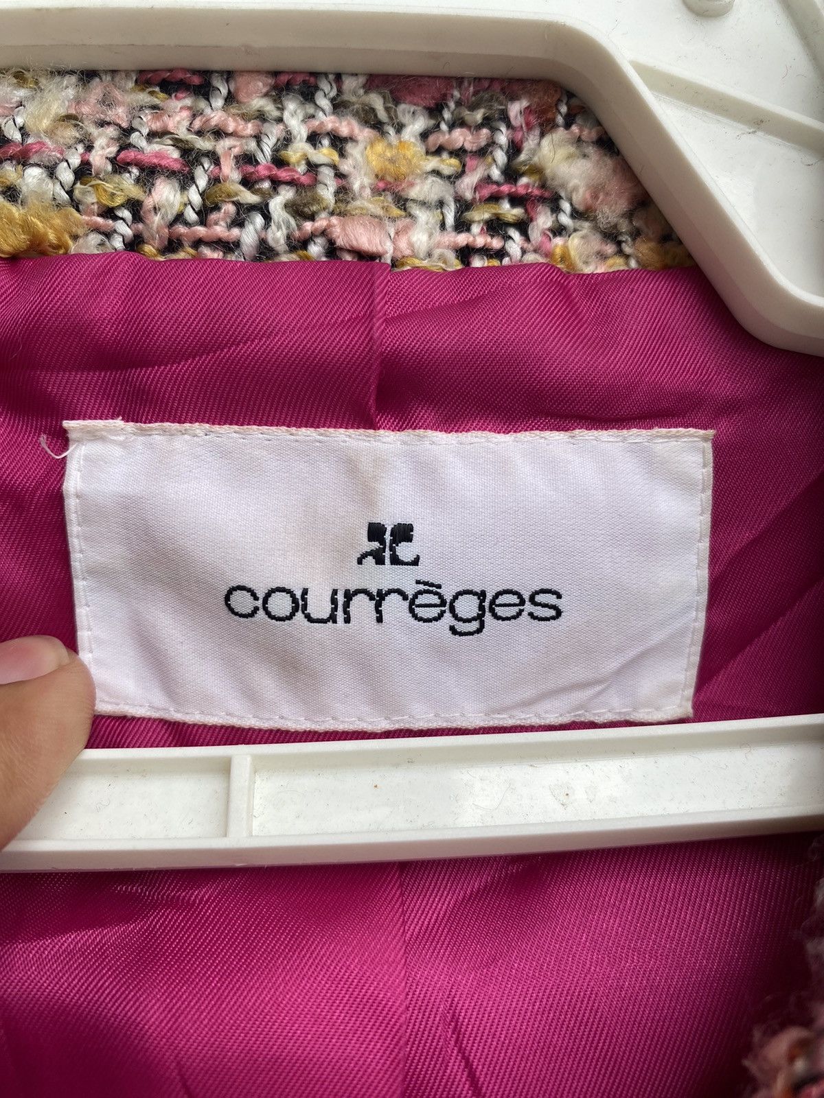 Courreges Vtg 90s Courreges tweed coat jacket button up Size XS / US 0-2 / IT 36-38 - 7 Thumbnail