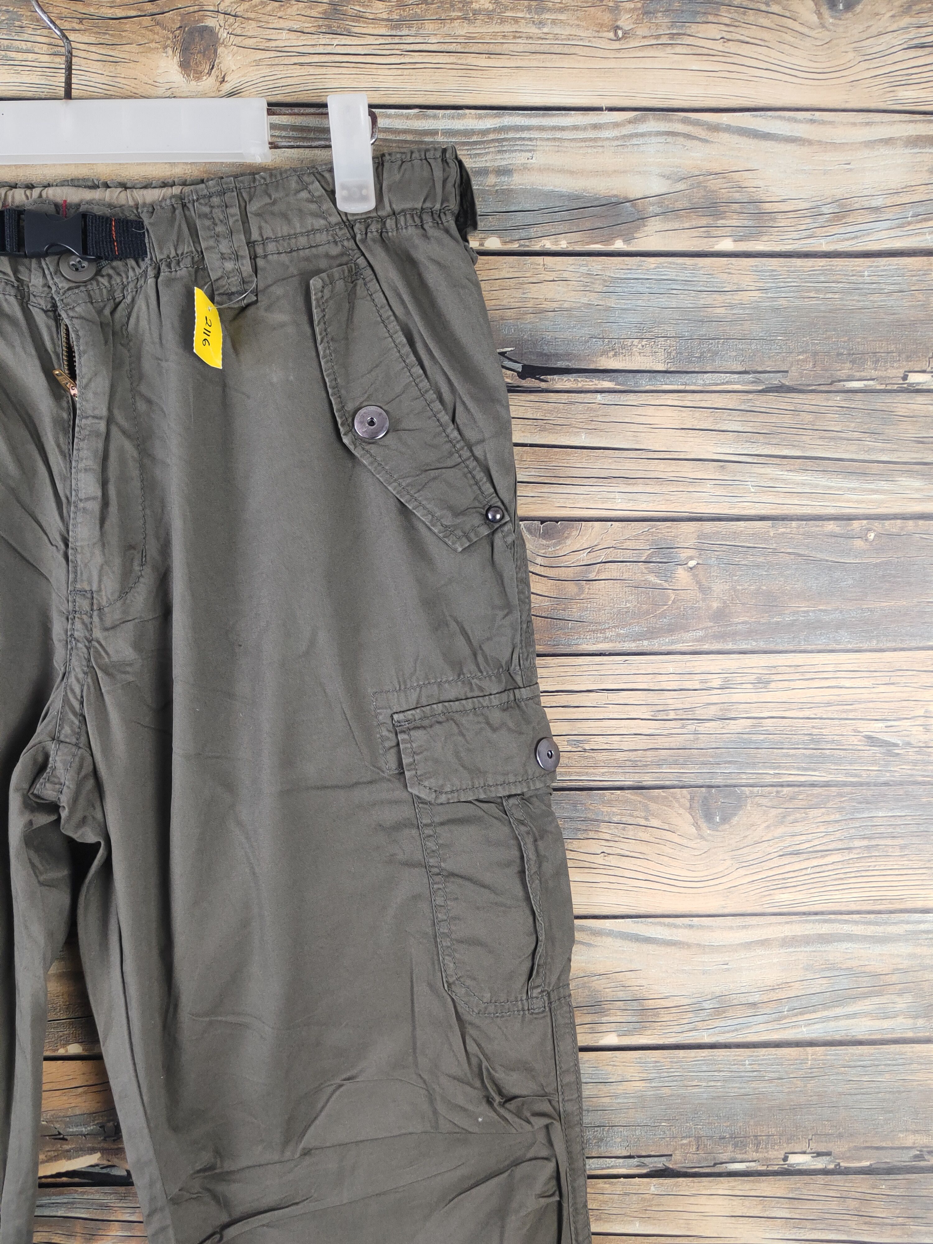 Japanese Brand DL Japanese Brand Dark Olive Multipocket Cargo Pants #2116 Size US 32 / EU 48 - 5 Thumbnail