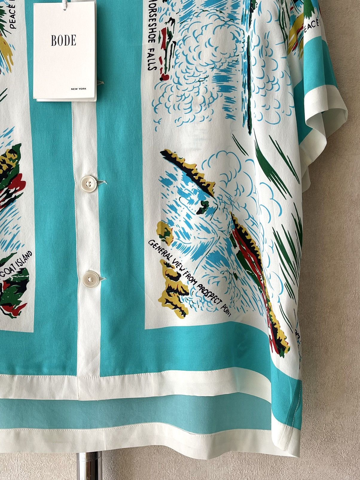Bode BODE SS23 Niagara Souvenir SS Silk Shirt S/M - NWT Ltd Ed Size US M / EU 48-50 / 2 - 5 Thumbnail
