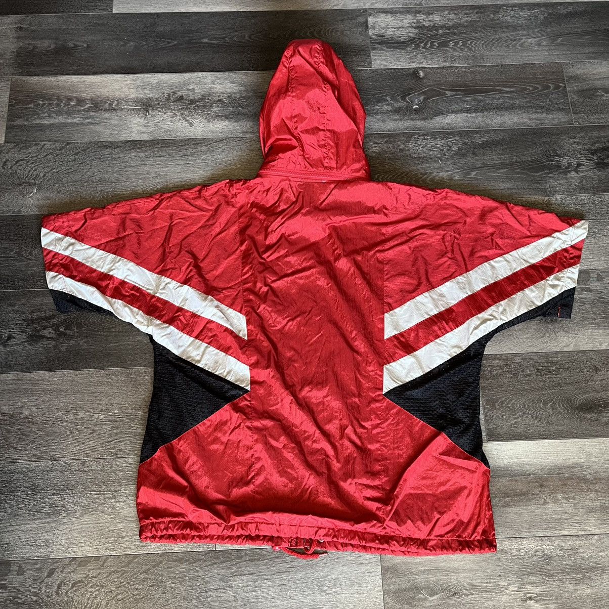 Fila Vintage 1990s Fila Windbreaker Hooded Nylon Short Sleeve Top Size US XL / EU 56 / 4 - 2 Thumbnail