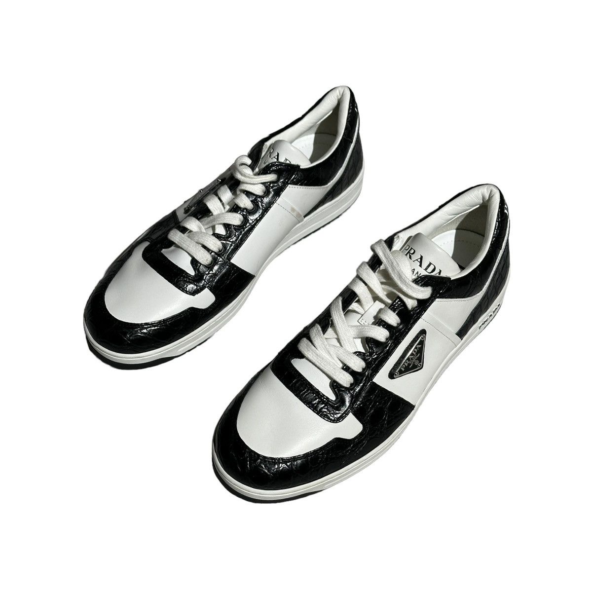 Prada Downtown croc embossed sneaker Size US 9 / EU 42 - 3 Thumbnail