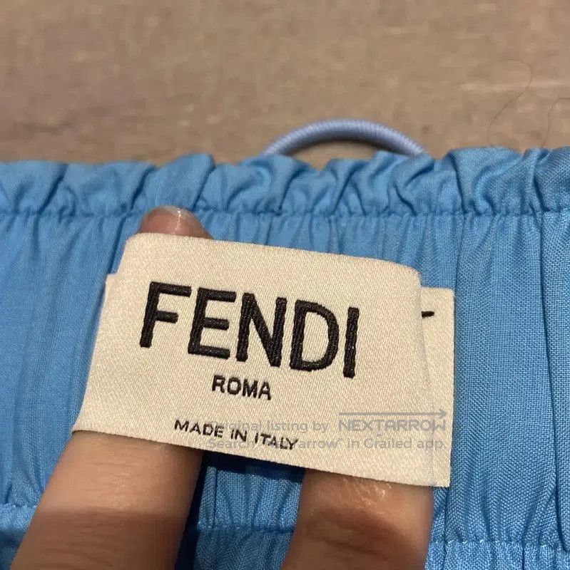 Fendi Fendi Summer Blue Cotton Drawstring Skirt . Size 28" / US 6 / IT 42 - 3 Thumbnail