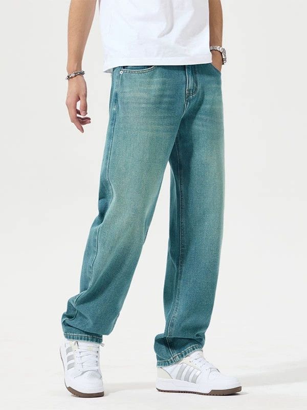 Japanese Brand × Jean High street trend all-match men's stretch straight jeans Size US 32 / EU 48 - 3 Thumbnail