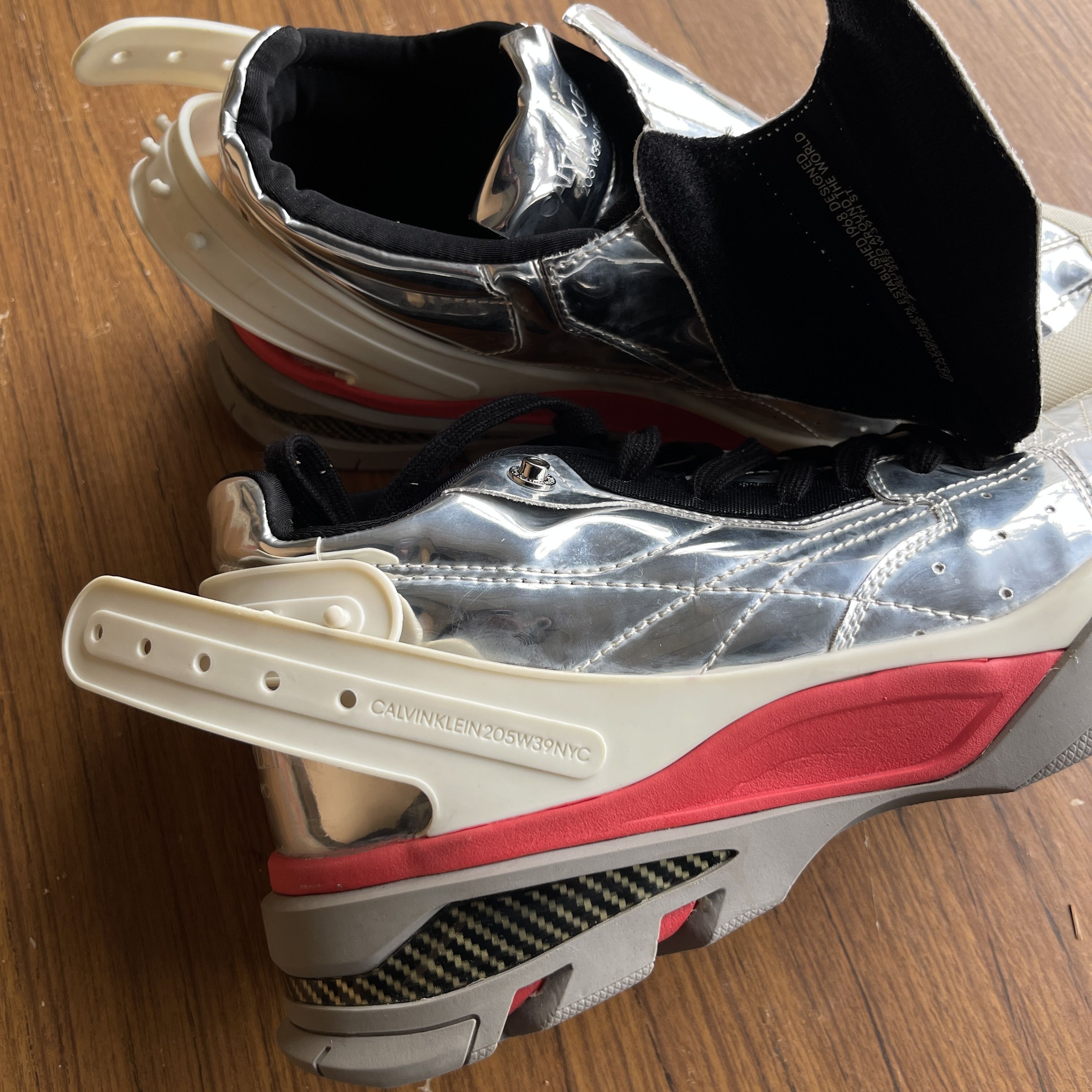 Calvin Klein 205W39NYC Calvin Klein 205W39NYC Cander Specchio Leather Sneakers Size US 11 / EU 44 - 6 Thumbnail