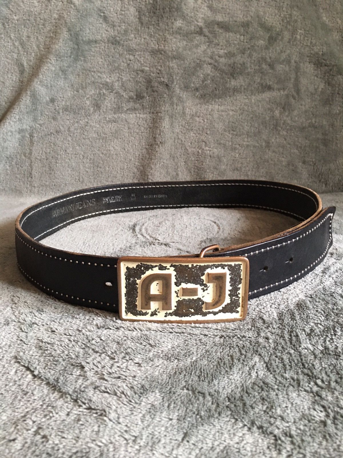 Armani Jeans Belt Armani Jeans Black Leather Italy Belt Size 85/100 main image 4