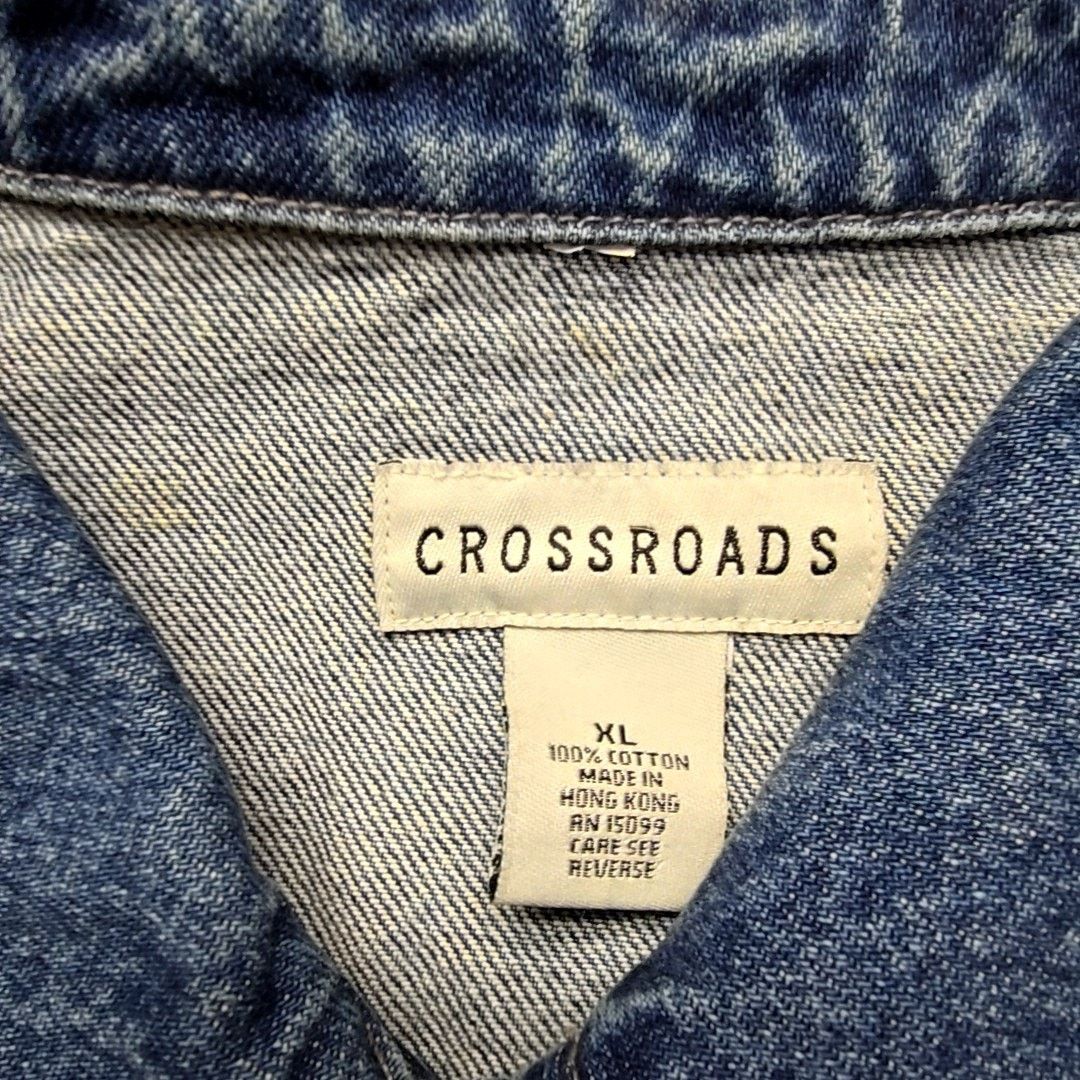 Vintage Vintage Crossroads Womens Denim Jacket Classic Blue 90s XL Size XL / US 12-14 / IT 48-50 - 6 Thumbnail