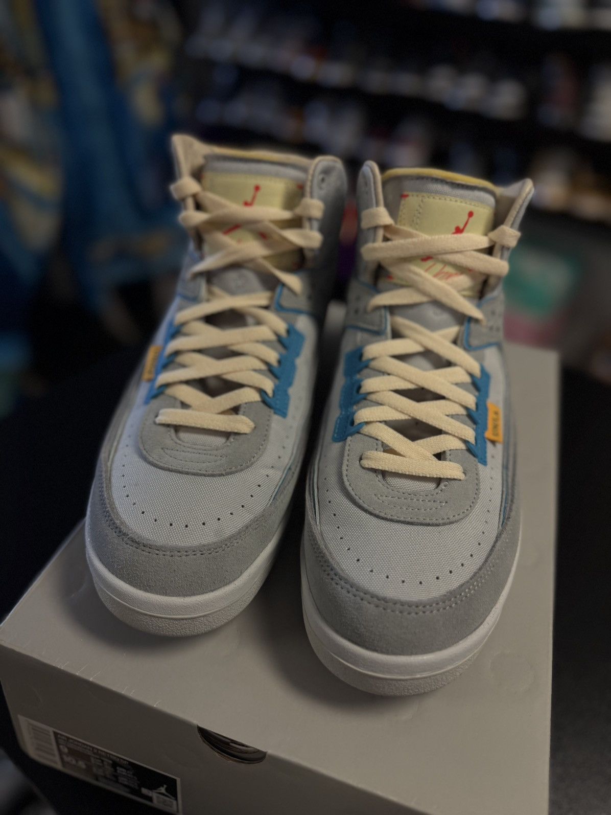 Jordan Brand × Nike Jordan 2 High Top Union Size 9 Blue Clean W Box Size US 9 / EU 42 - 9 Thumbnail